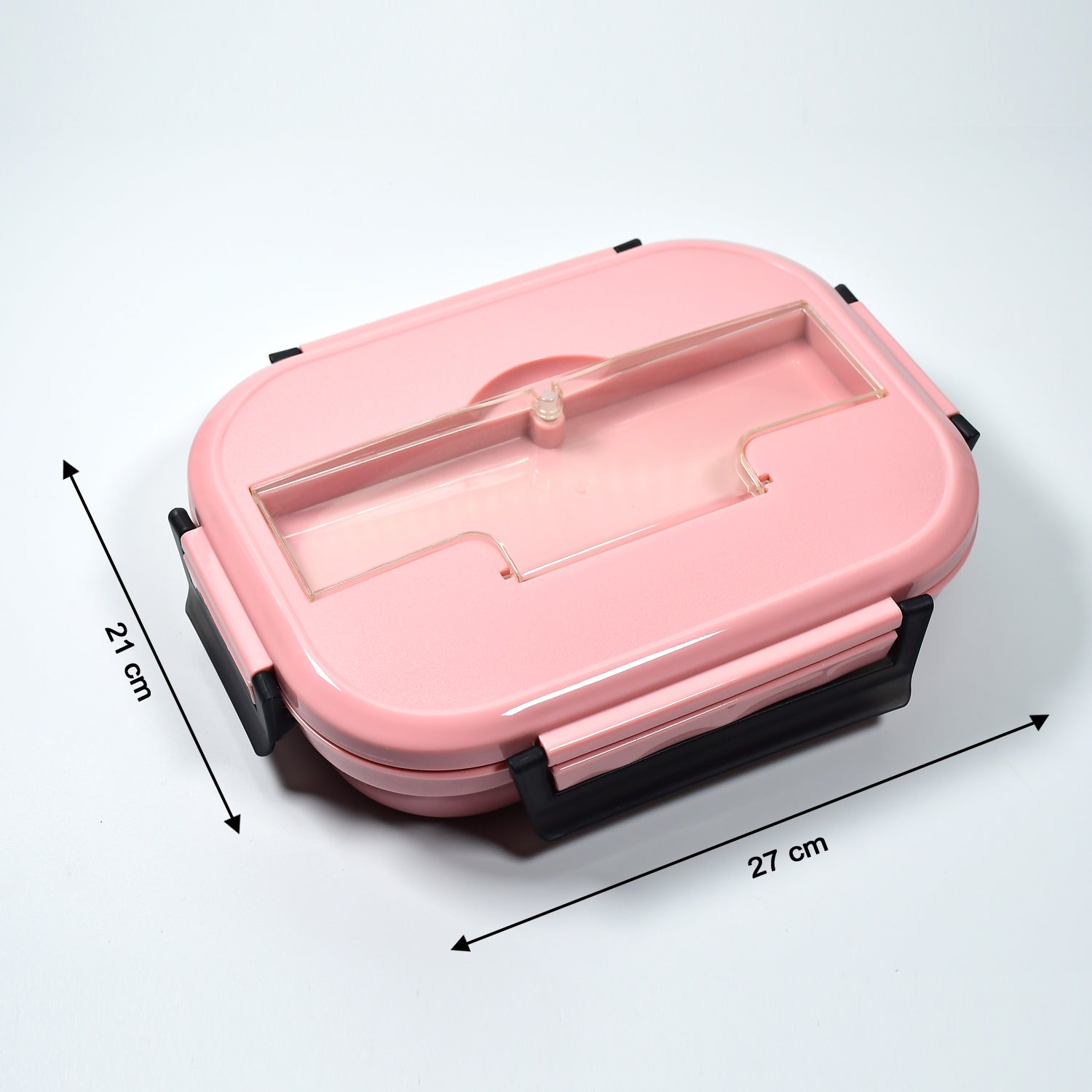 Pink Lunch Box for Kids and adults, Stainless Steel Lunch Box with 3 Compartments With spoon slot.