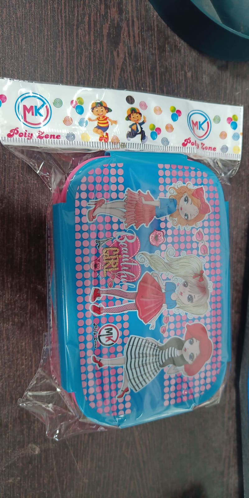 Cartoon Printed Plastic Lunch Box With Inside Small Box & Spoon for Kids, Air Tight Lunch Tiffin Box for Girls Boys, Food Container, Specially Designed for School Going Boys and Girls