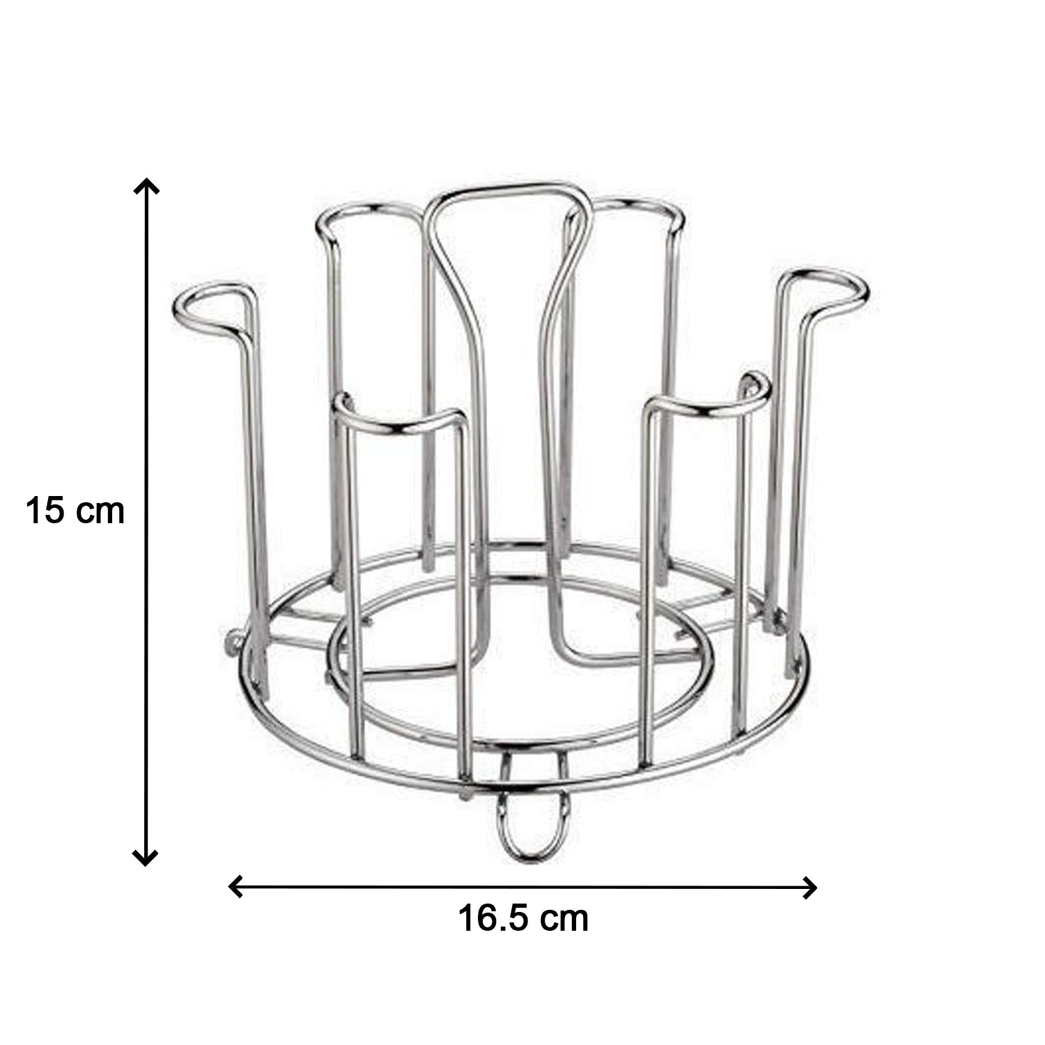 SS Round Glass Stand used for holding sensitive glasses and all present in all kinds of kitchens of official and household places etc.