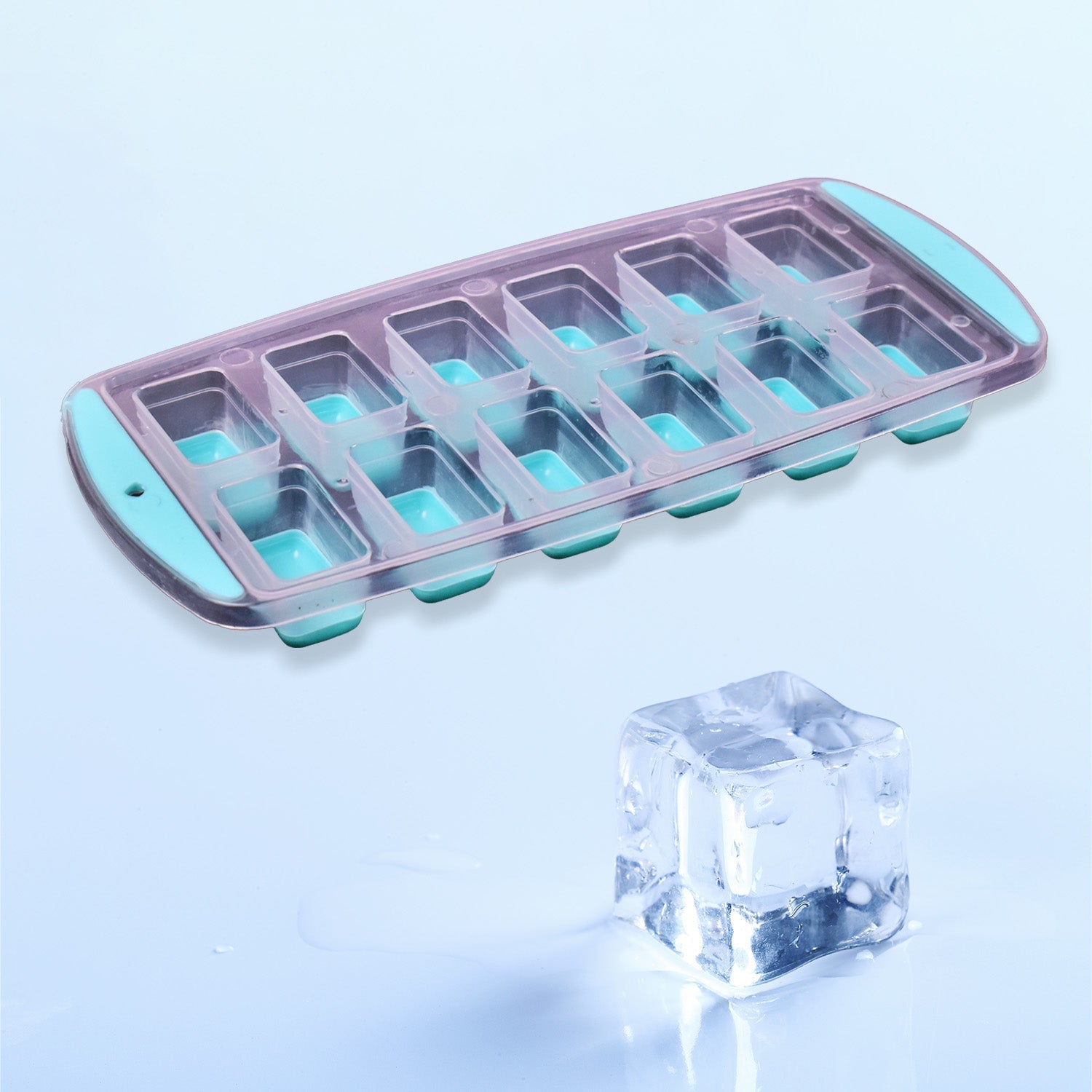 12 Grid Silicon Ice cubes Making Tray Food Grade Square Ice Cube Tray | Easy Release Bottom Silicon Tray