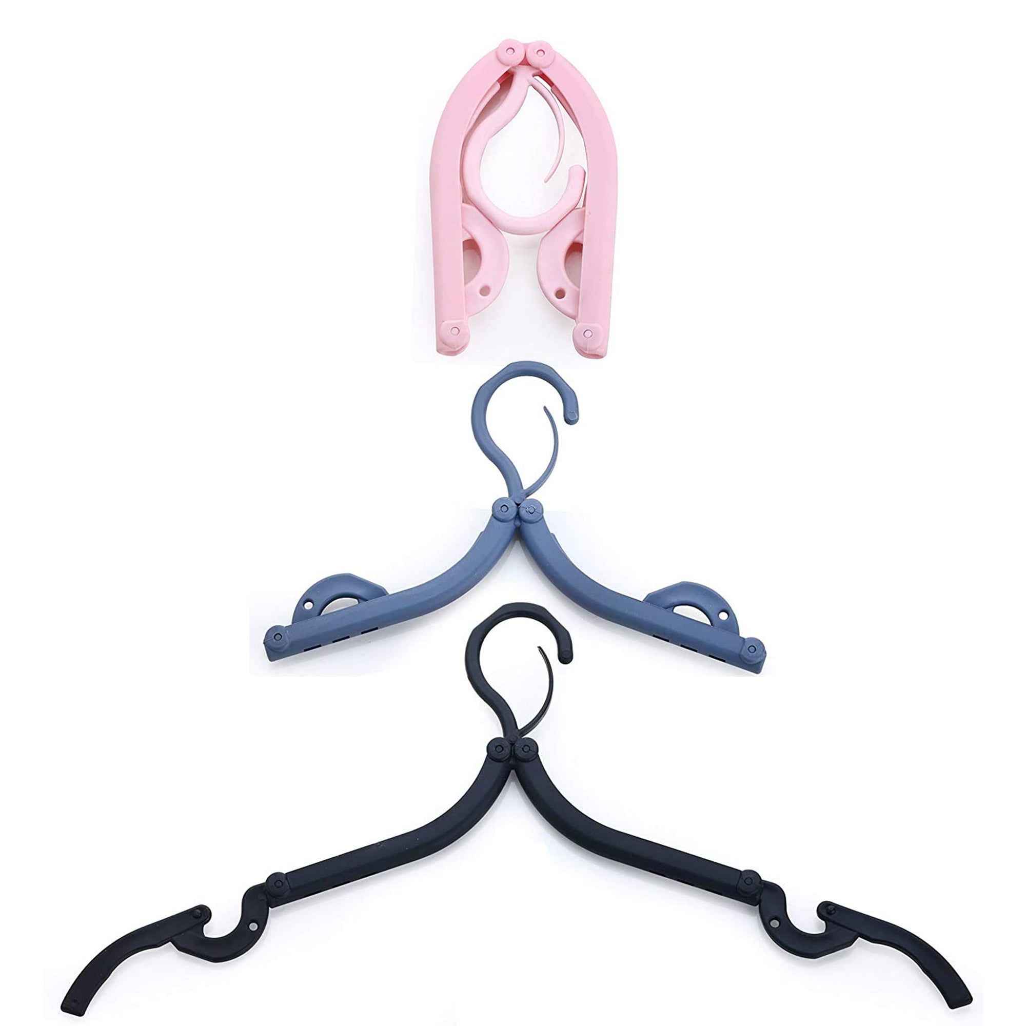 Portable & Foldable Multicolor Plastic Hangers (1pc)