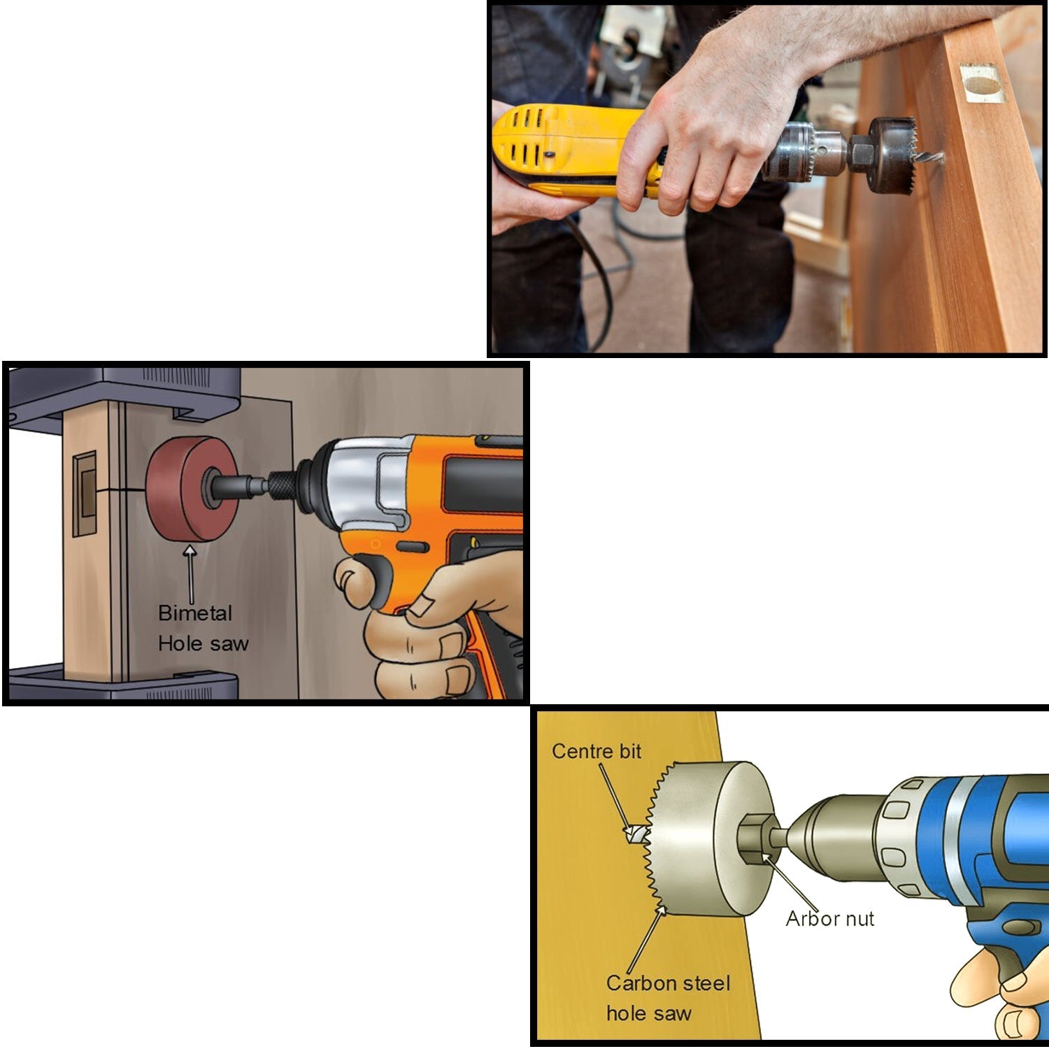 '-12 pcs 19-64mm Hole Saw Kit