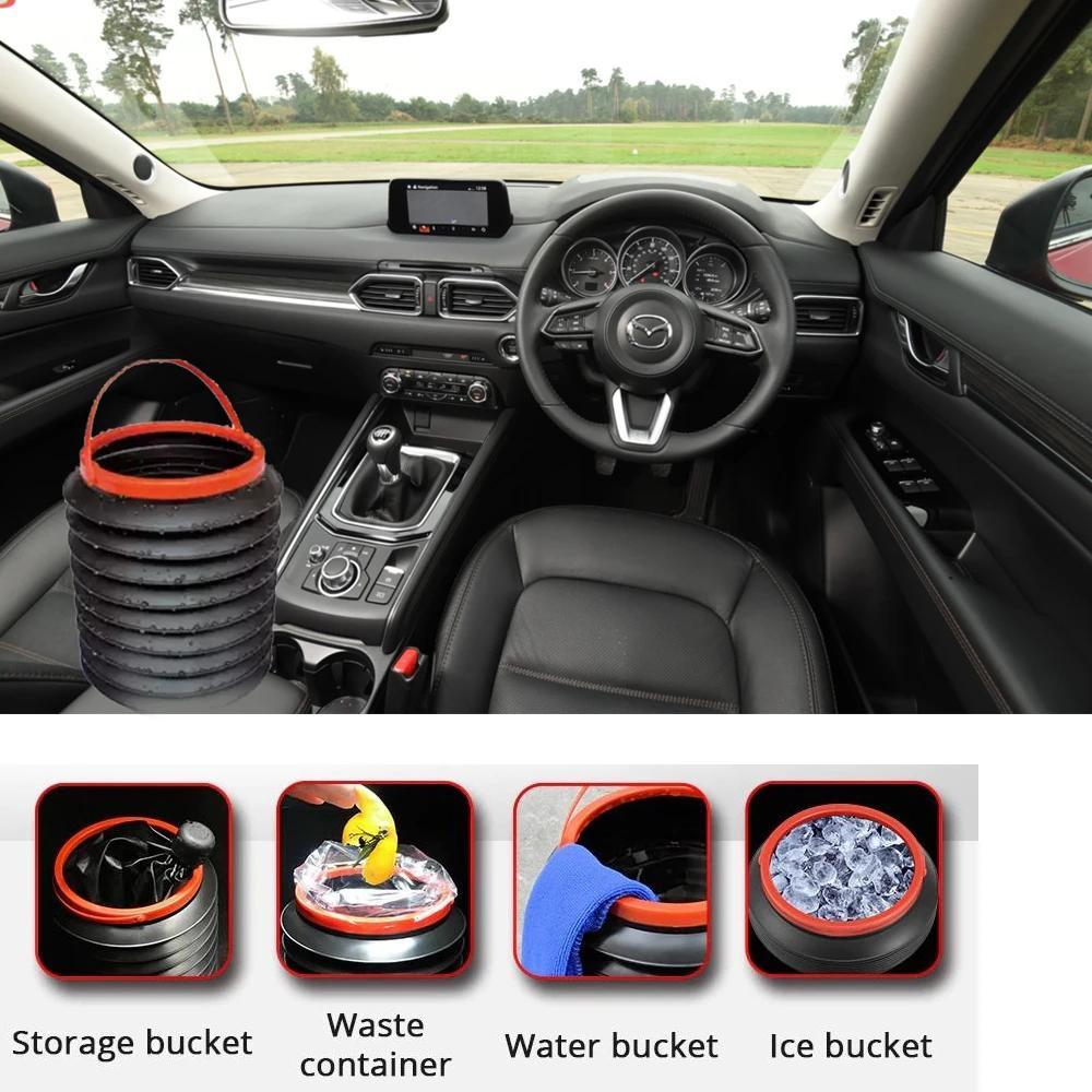 4L Foldable Car Trash Can Storage Organiser