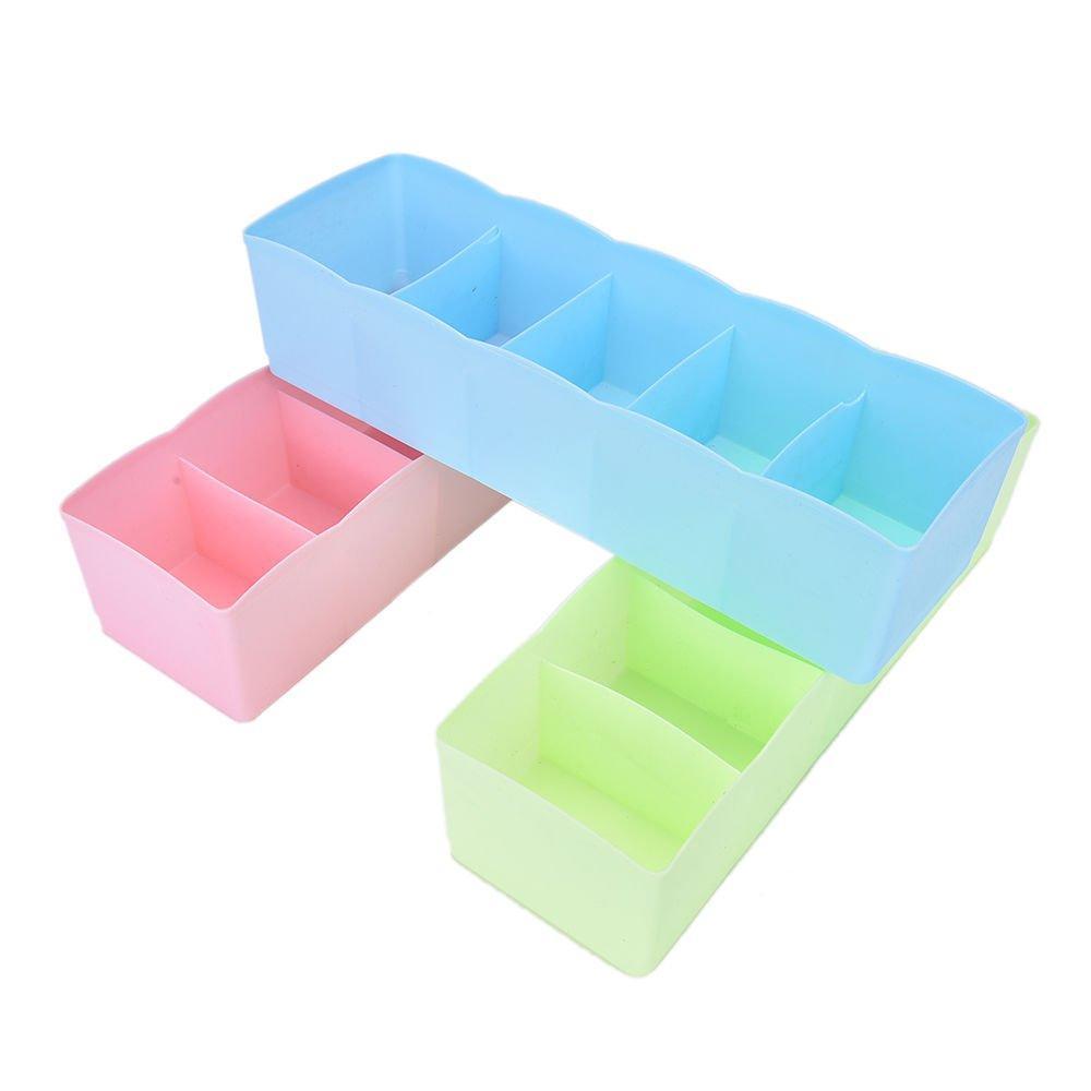 5 Compartments Socks / Handkerchief / Underwear Storage Box Socks Drawer Closet Organizer Storage Boxes (pack of 2)