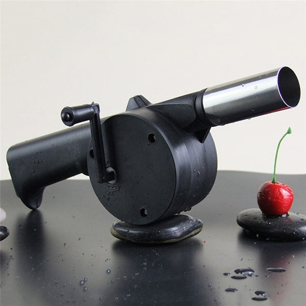 Portable Hand Crank Air Blower Fan for Charcoal Grill BBQ