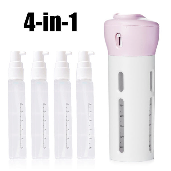 4 in 1 Travel Dispenser Bottle Set Travel Refillable Cosmetic Containers Set