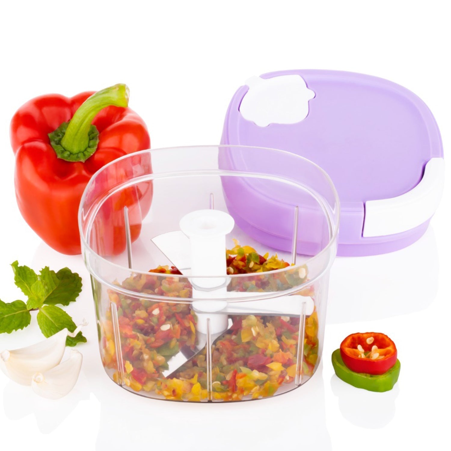 2in1 Handy Chopper And Slicer For Home & kitchen (600ML Capacity)