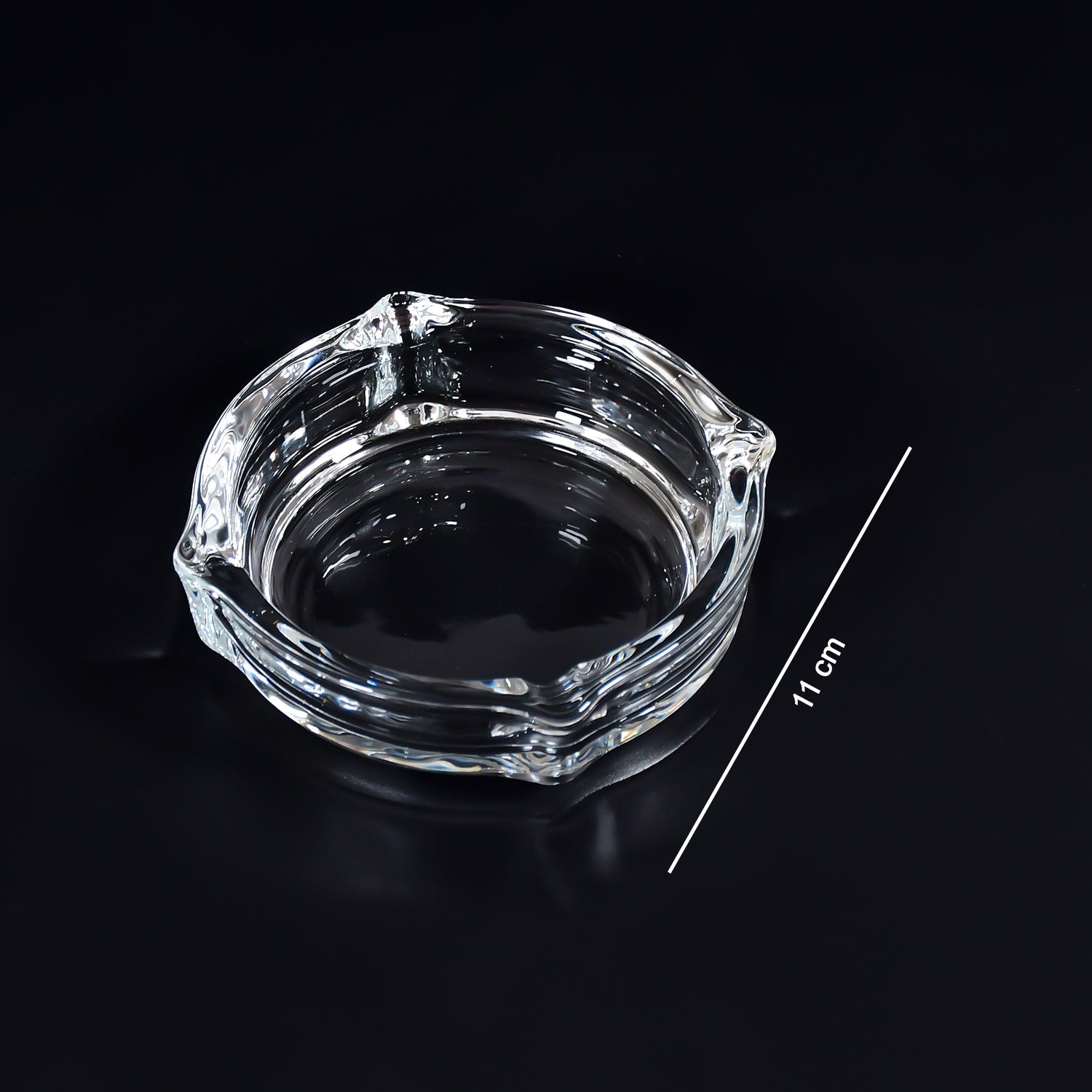 Glass Brunswick Crystal Quality Cigar Cigarette Ashtray Round Tabletop for Home Office Indoor Outdoor Home Decor