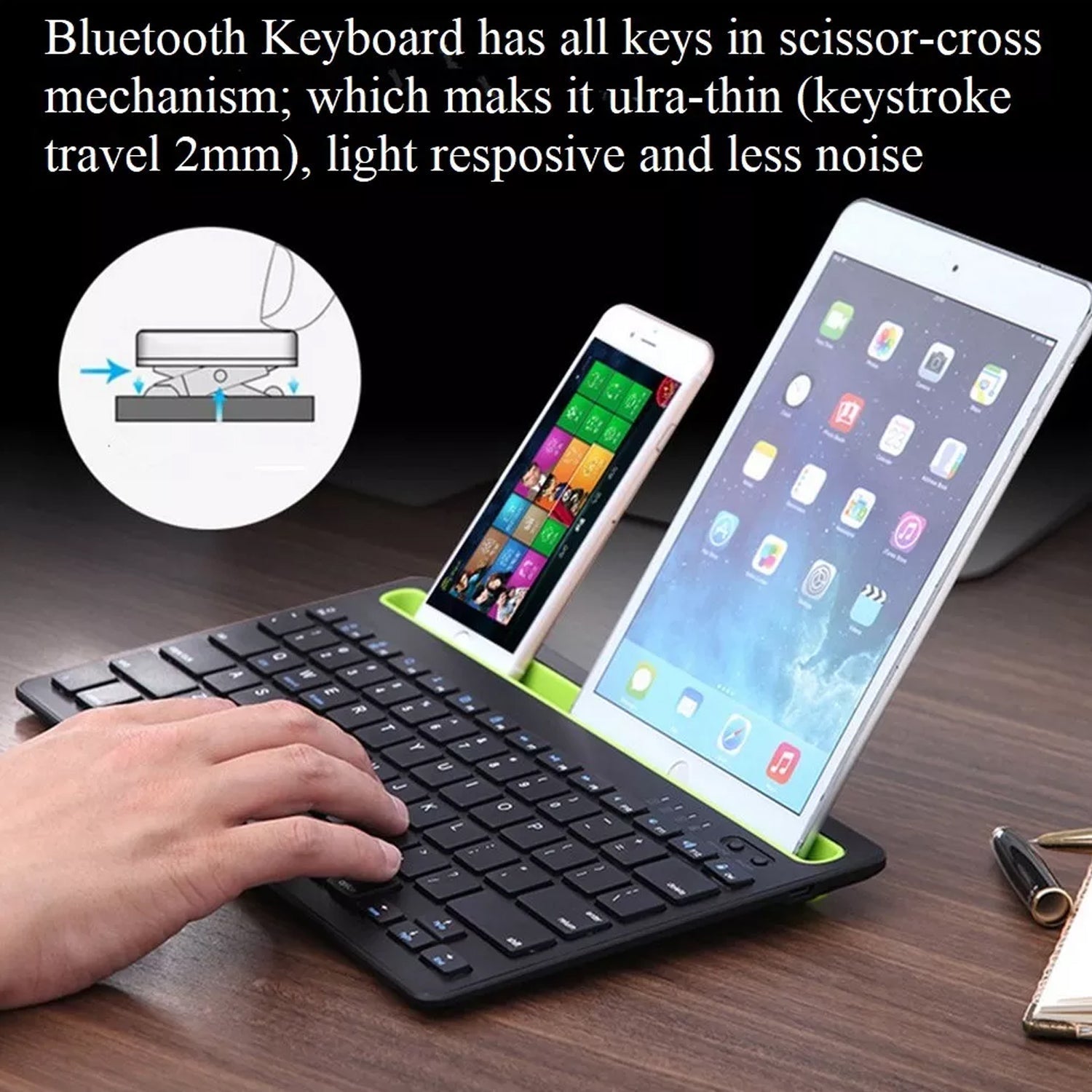 Wireless Mini Keyboard for PC, tablet and phones to control them remotely.