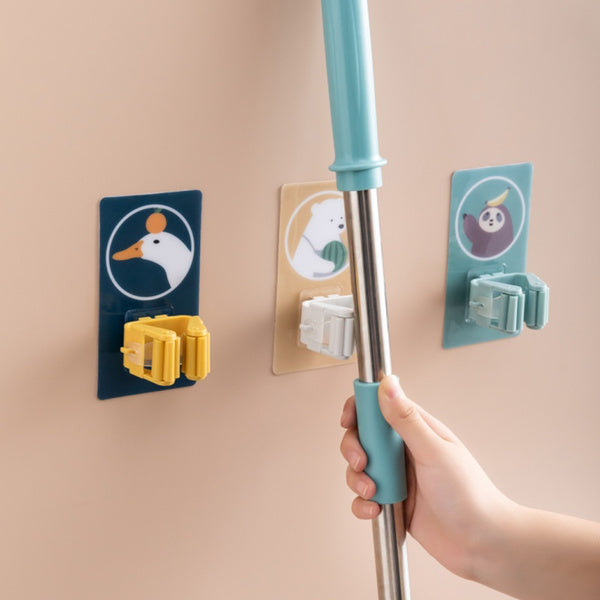 Magic Sticker Series Self Adhesive Mop and Broom Holder