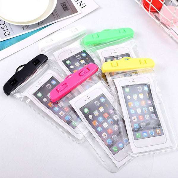 Mobile Waterproof Sealed Transparent Plastic Bag / Pouch Cover for All Mobile Phones