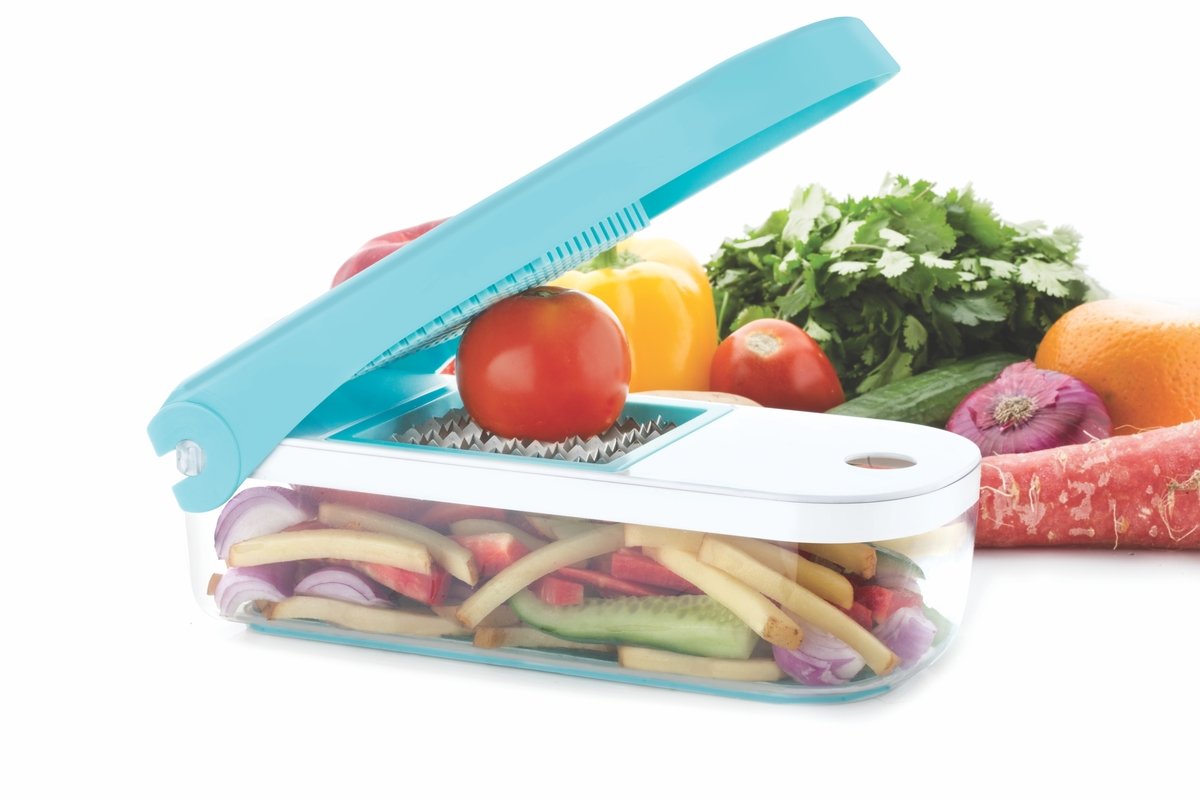 Ganesh 7 in 1 Plastic Vegetable Dicer, Blue