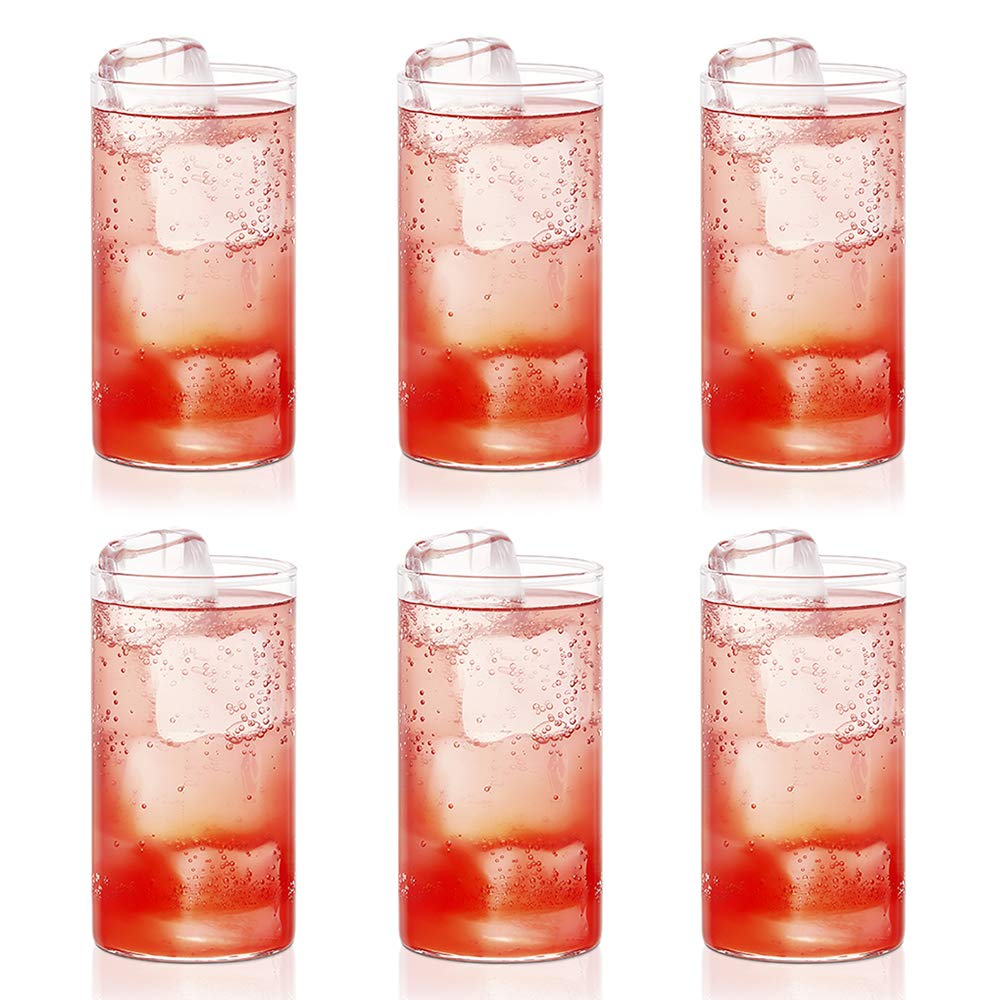 Heavy unbreakable Stylish Plastic Clear look fully Transparent Glasses Set 330ml (6pcs)