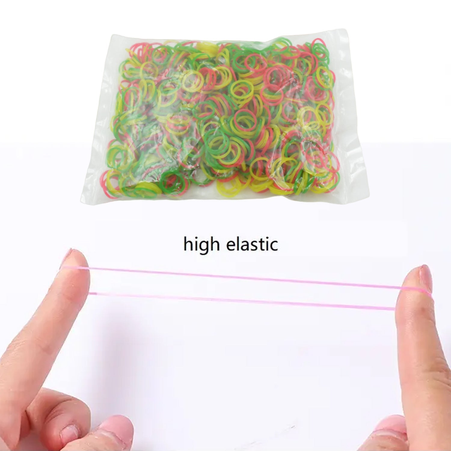 RUBBER BAND FOR OFFICE/HOME AND KITCHEN ACCESSORIES ITEM PRODUCTS, ELASTIC RUBBER BANDS, FLEXIBLE REUSABLE NYLON ELASTIC UNBREAKABLE, FOR STATIONERY, SCHOOL MULTICOLOR (2 Inch 50 GM))