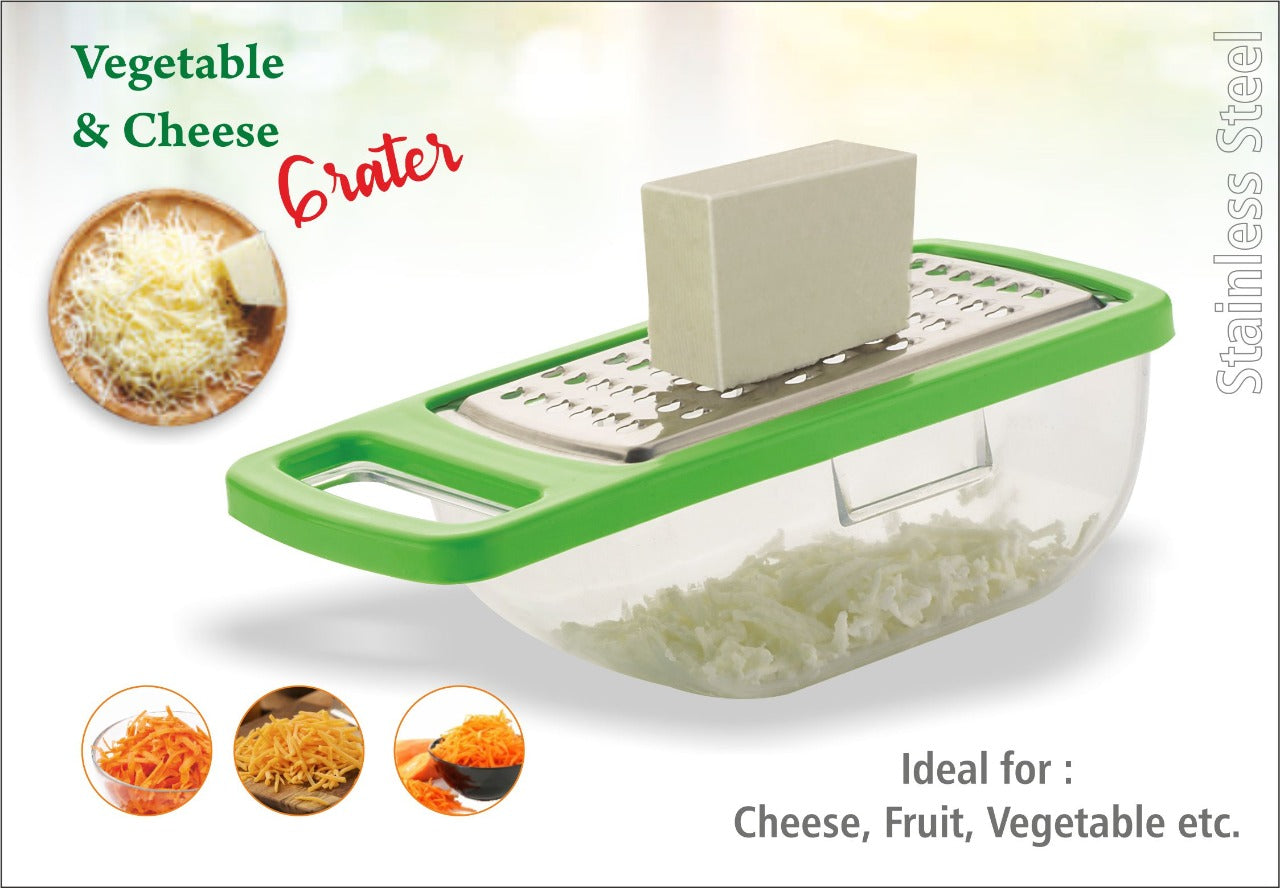 Cheese Grater / Slicer / Chopper With Stainless Steel Blades