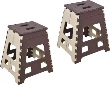 1pc 18inch Folding Stool for Adults and Kids, Also For Kitchen Stepping With (Brown Box)