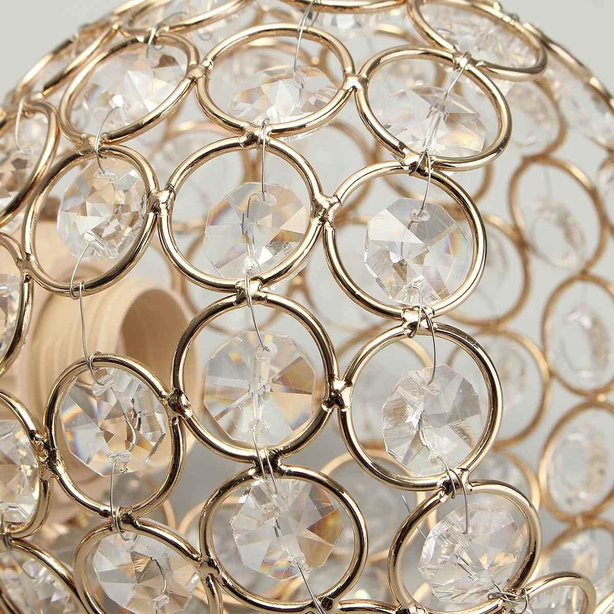 Modern Style Crystal Wall Light Living Room Corridor Balcony Lamp Wall Sconce Crystal Light Compatible with Home Ligting, Wall Art Light Round Modern Bedside Wall Ligs Dining Room Hallway Lig Fixture with E27 Socket (Bulb NOT Included)