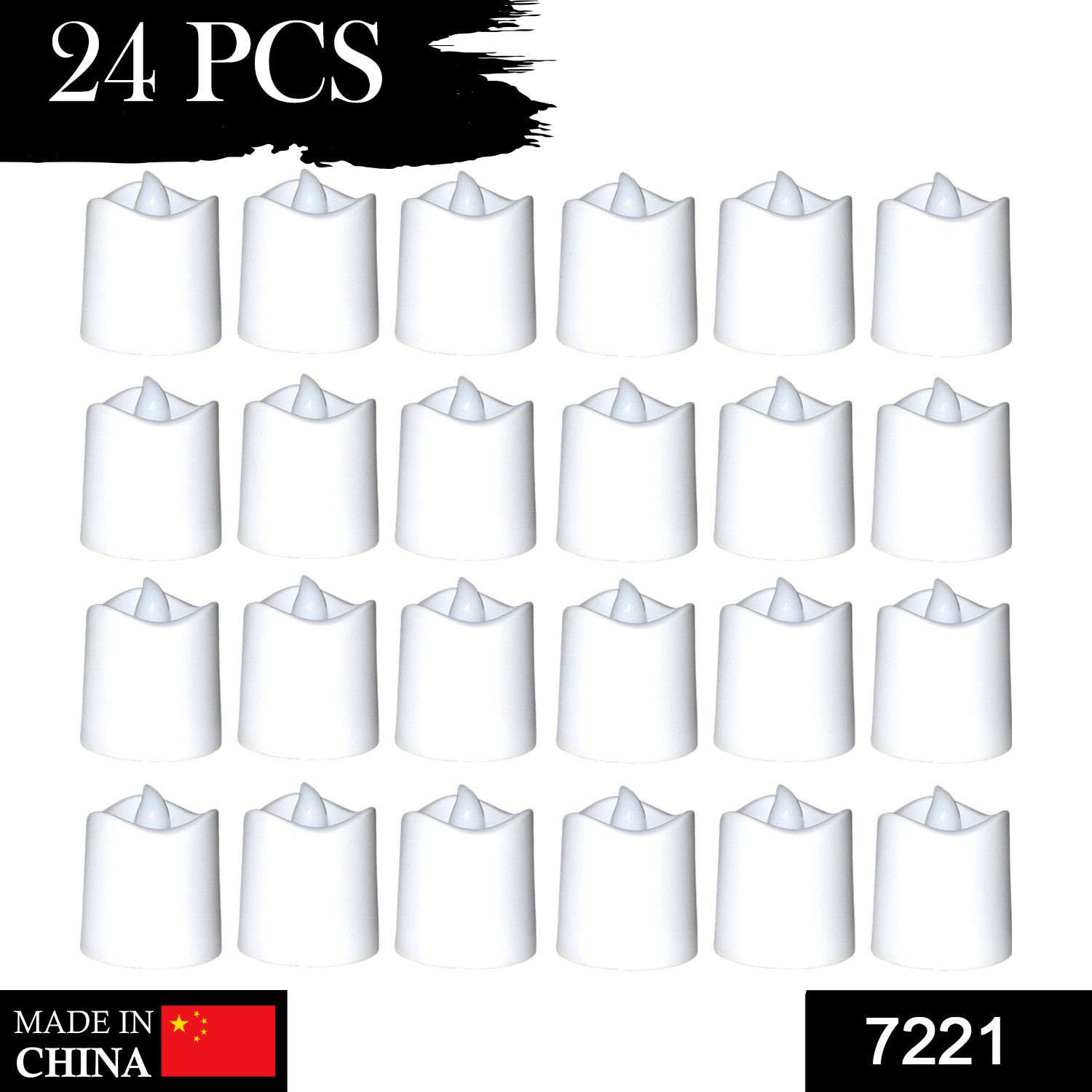 Festival Decorative - LED Tealight Candles (White, 24 Pcs)