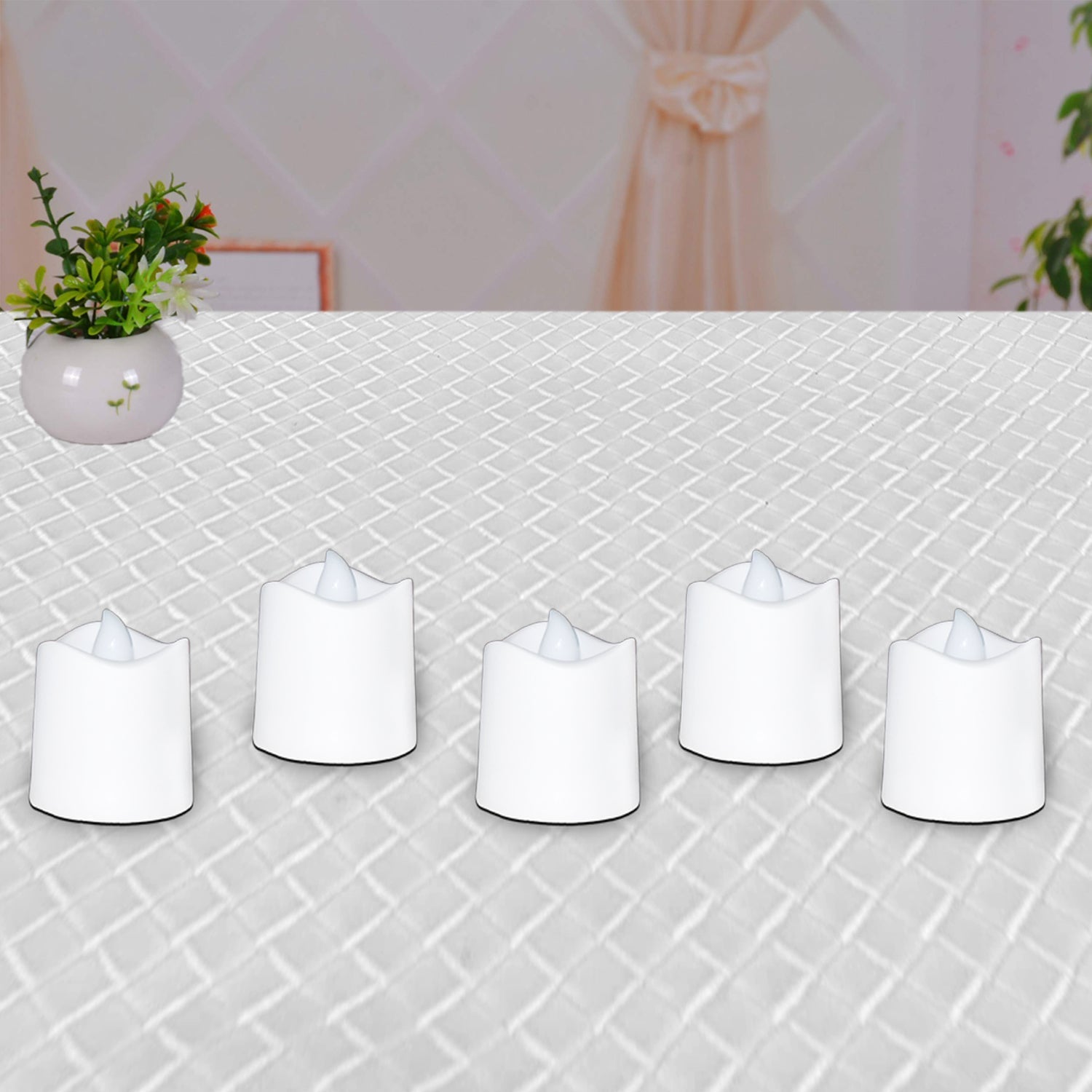 Festival Decorative - LED Tealight Candles (White, 24 Pcs)