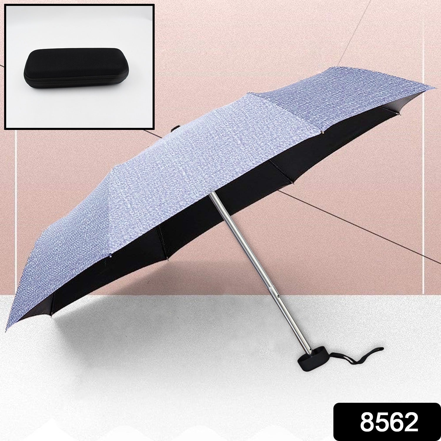 3-Fold Umbrella Summer Sun and Rain Protection Foldable Cute Umbrella || UV Protection Rain Sun Umbrella || Travel Accessories || Umbrella for Children, Girls, and Boys (1 Pc / With Zip Case) 