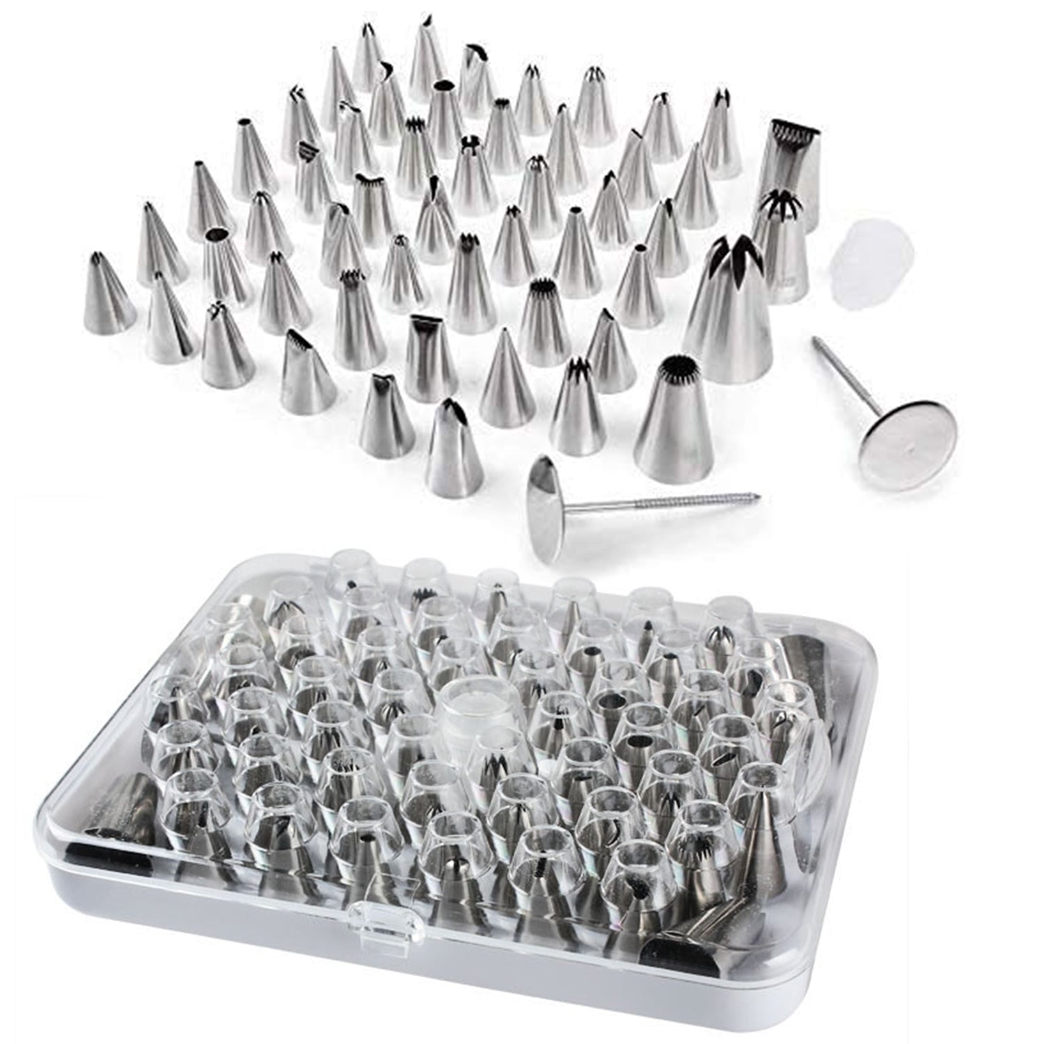 Cake Nozzle Set and Cake Nozzle Tool Used for Making Cake and Pastry Decorations(55 Pcs Set)