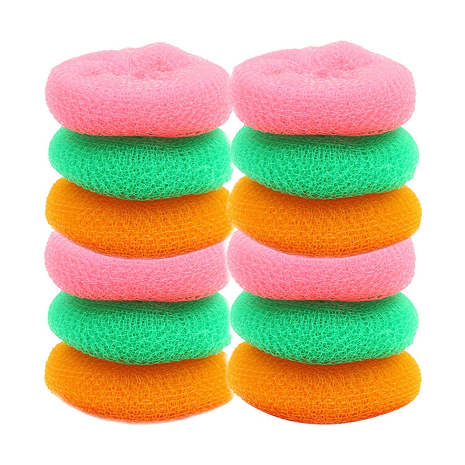 Plastic Scrubber Round Nylon Scrubbers (12Pcs Set)