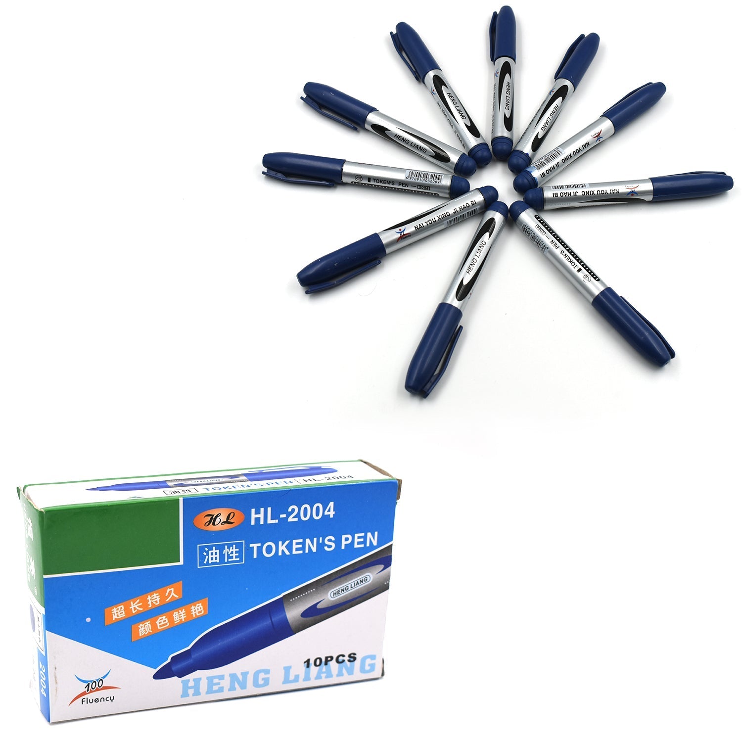 10Pc Blue Marker and pen used in studies and teaching white boards in schools and institutes for students.