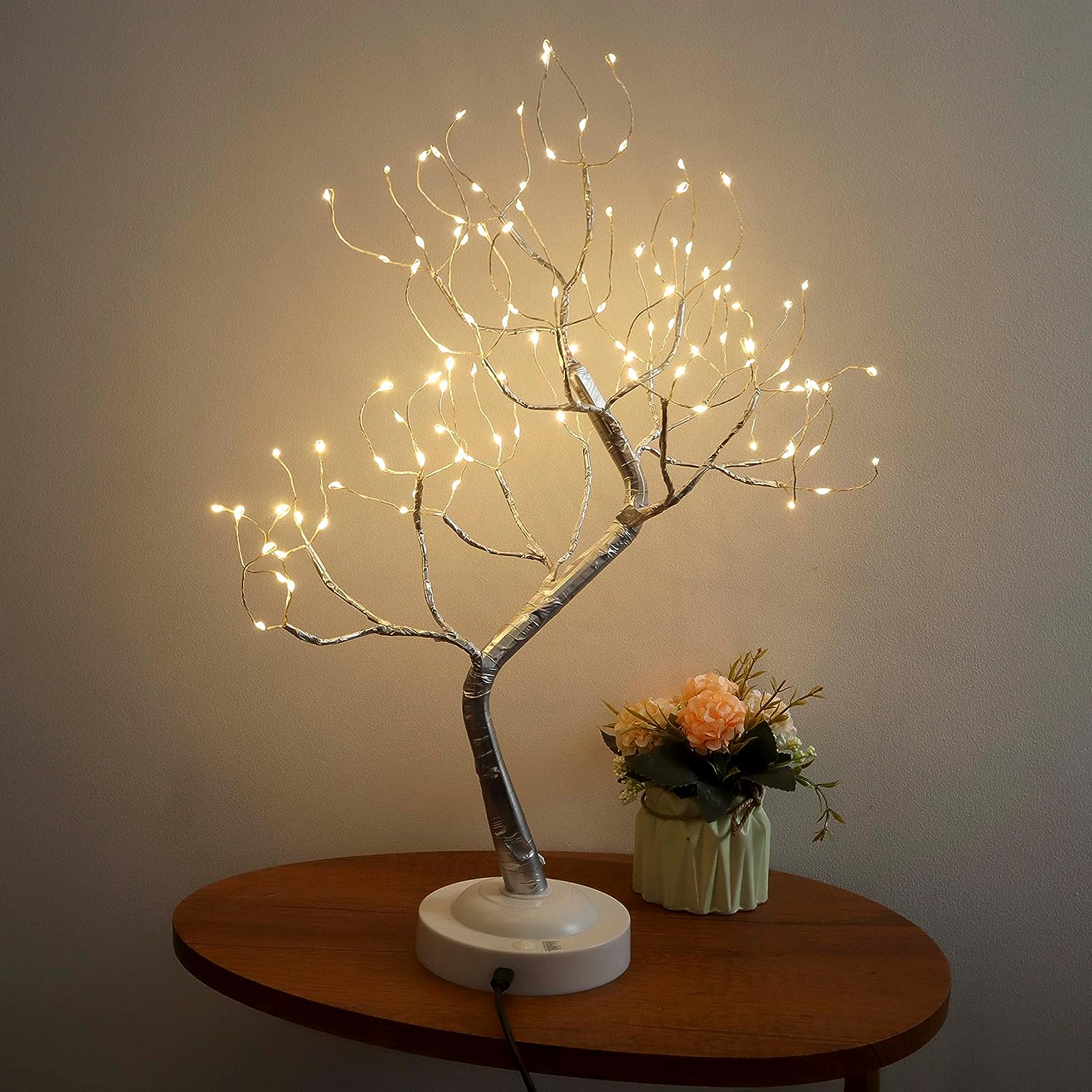 108 LED Birch Tree Lights Artificial Tabletop Fairy Tree Lamp Eight Lighting Modes USB or Battery Operated with Timer Decor for Bedroom Living Room Wedding Christmas Easter