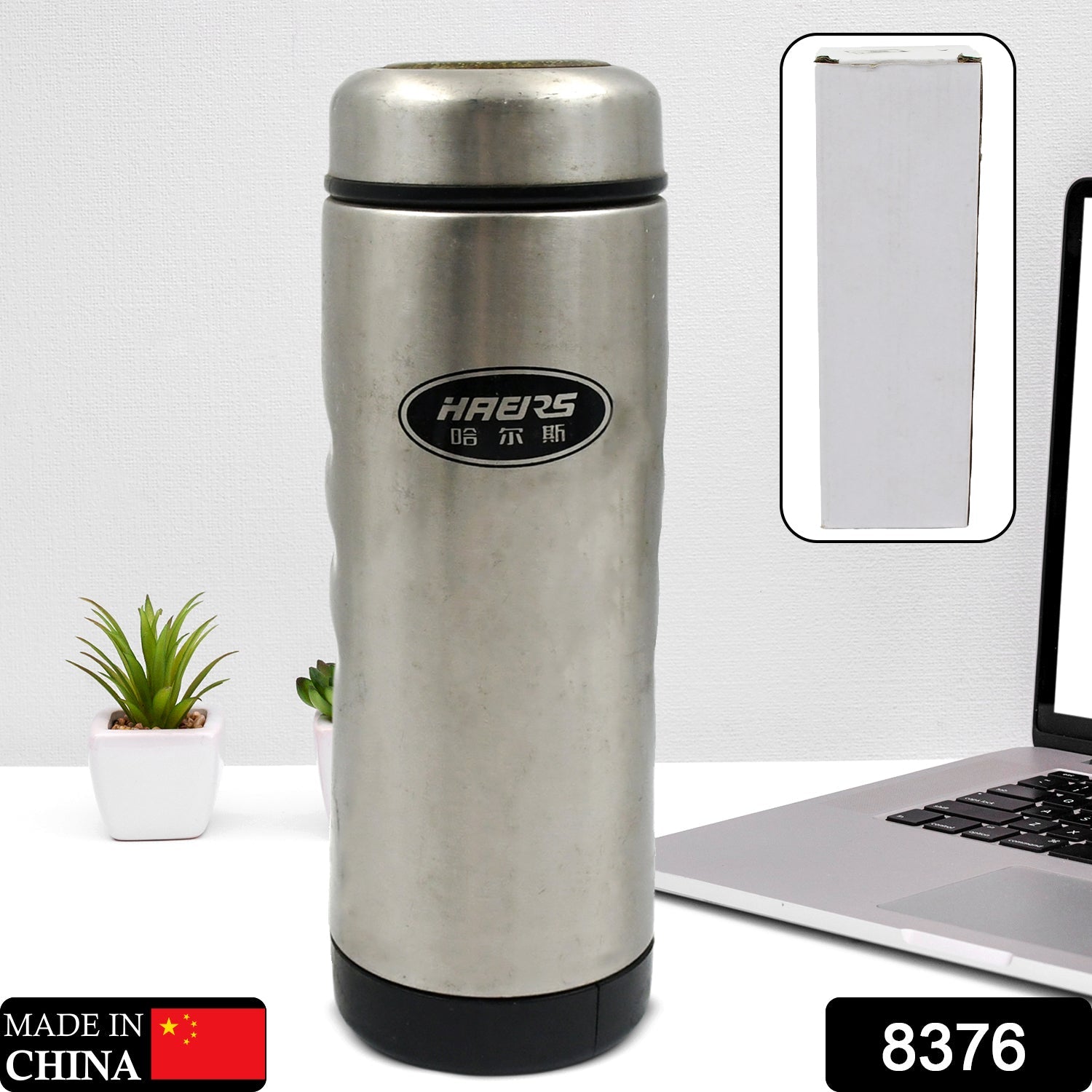 Stainless Steel Water Bottle, Fridge Water Bottle, Stainless Steel Vacuum Cup, Leak Proof, Rust Proof, Cold & Hot Thermos steel Bottle| Leak Proof | Office Bottle | Gym | Home | Kitchen | Hiking | Trekking | Travel Bottle (450 ML Approx)