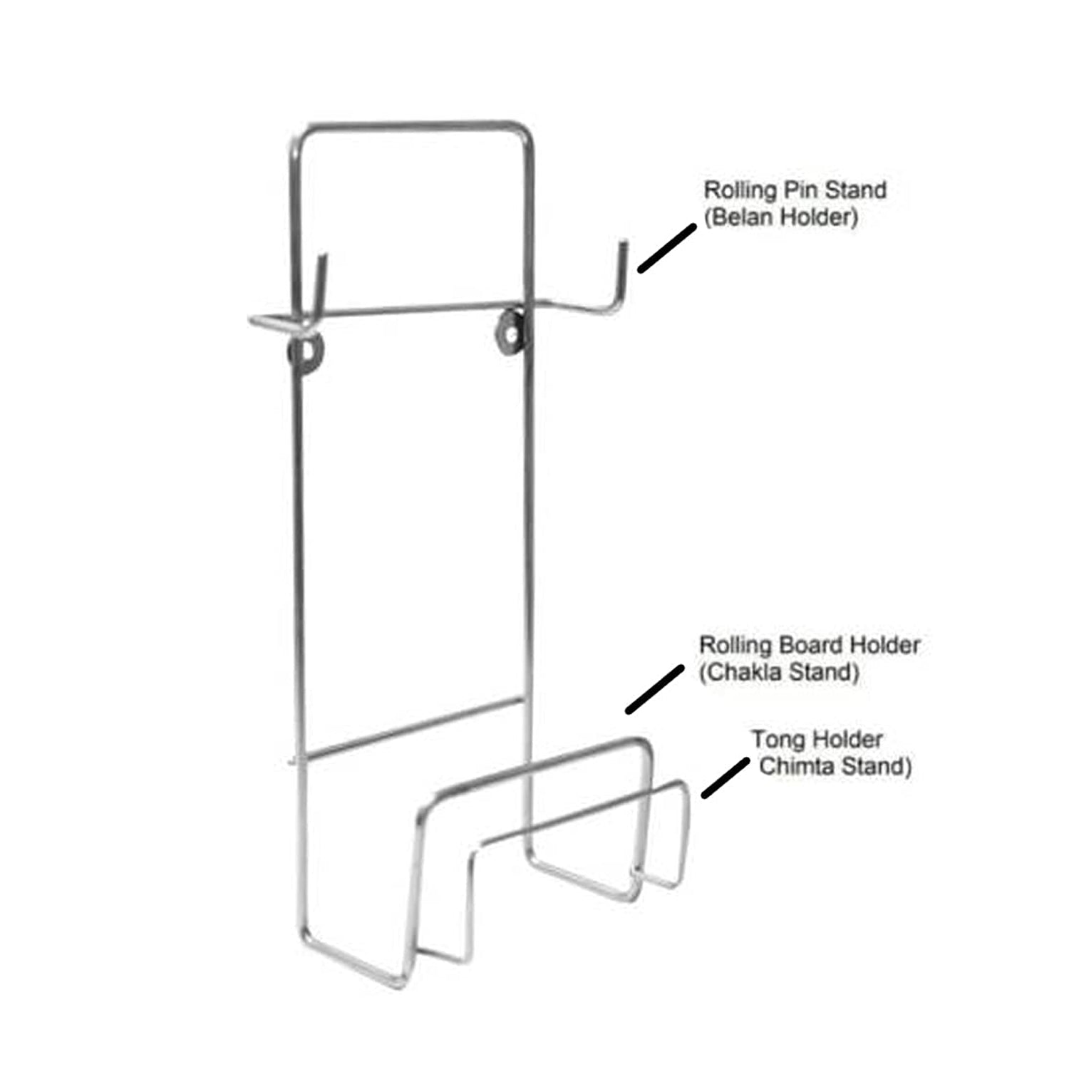 Chakla Belan Stand for Kitchen with Stainless Steel