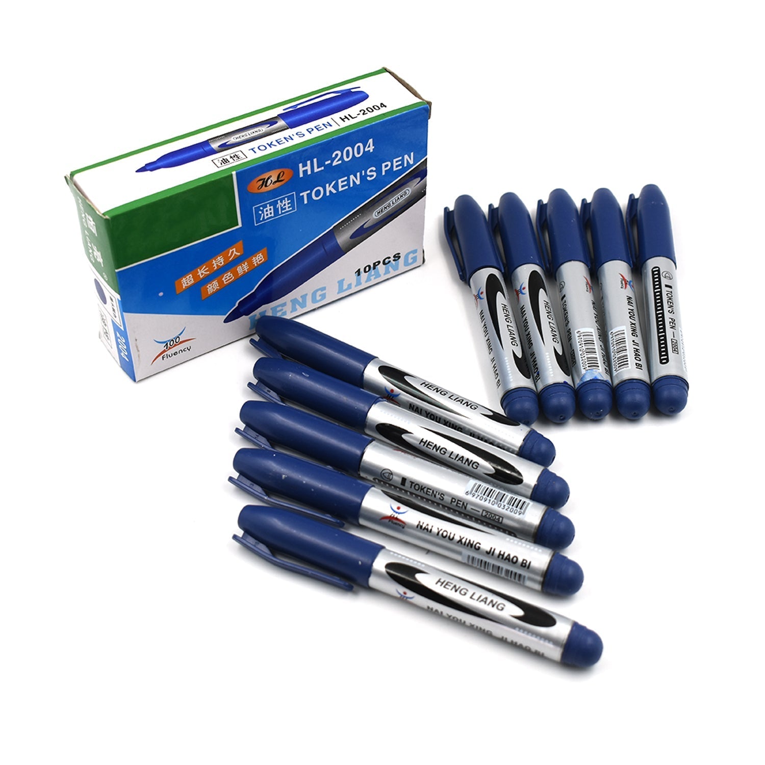 10Pc Blue Marker and pen used in studies and teaching white boards in schools and institutes for students.