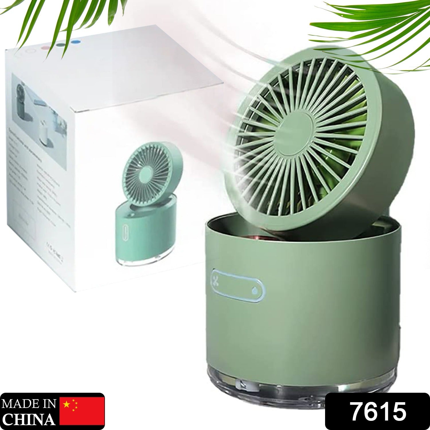 Mini Desktop Cooling Fan, Automatic Shaking Head Rotating Spray humidifier Fan Water Cooling Small Fan Desktop Mini air Conditioning Fan with Small Water Tank (Battery Not Include)