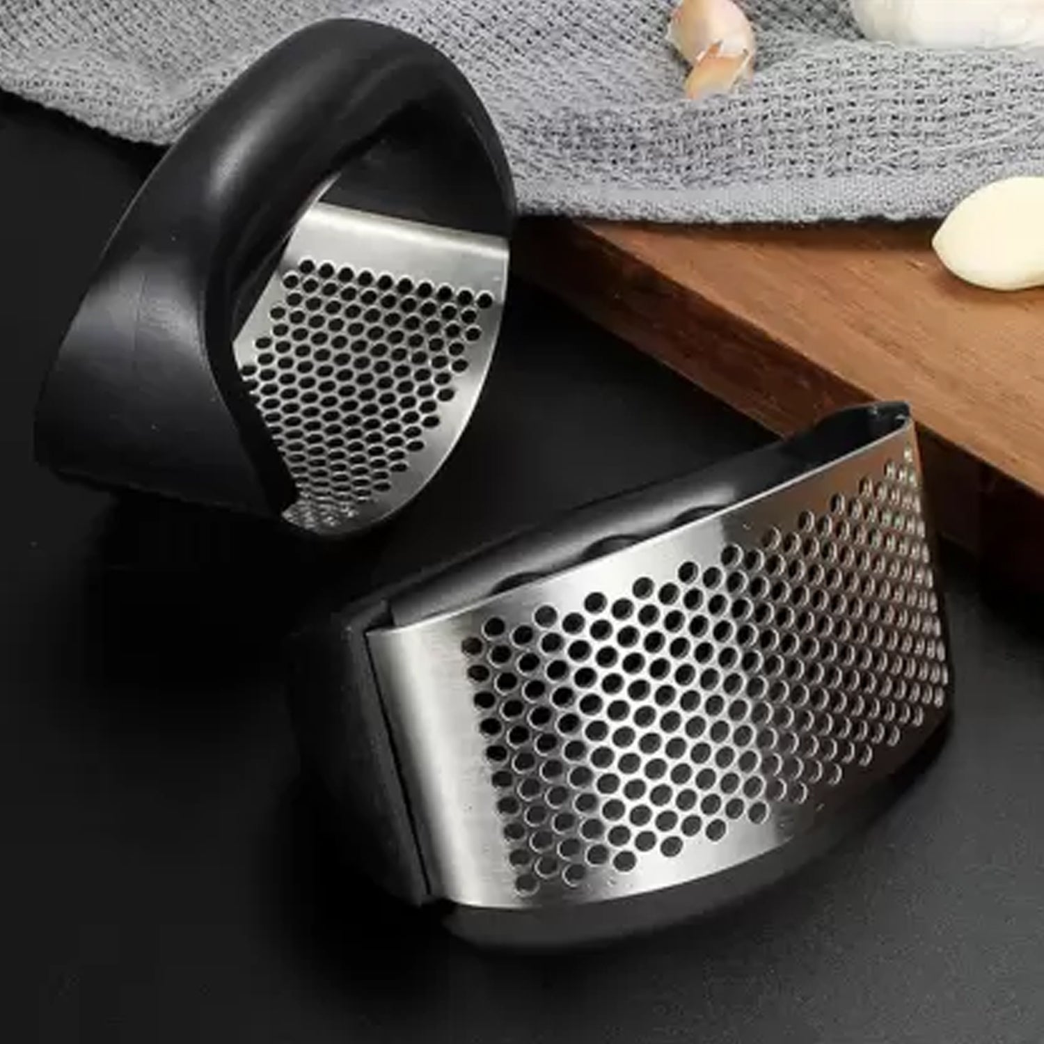 Garlic Press | Stainless Steel Garlic Presser | Garlic Press Crusher for Kitchen