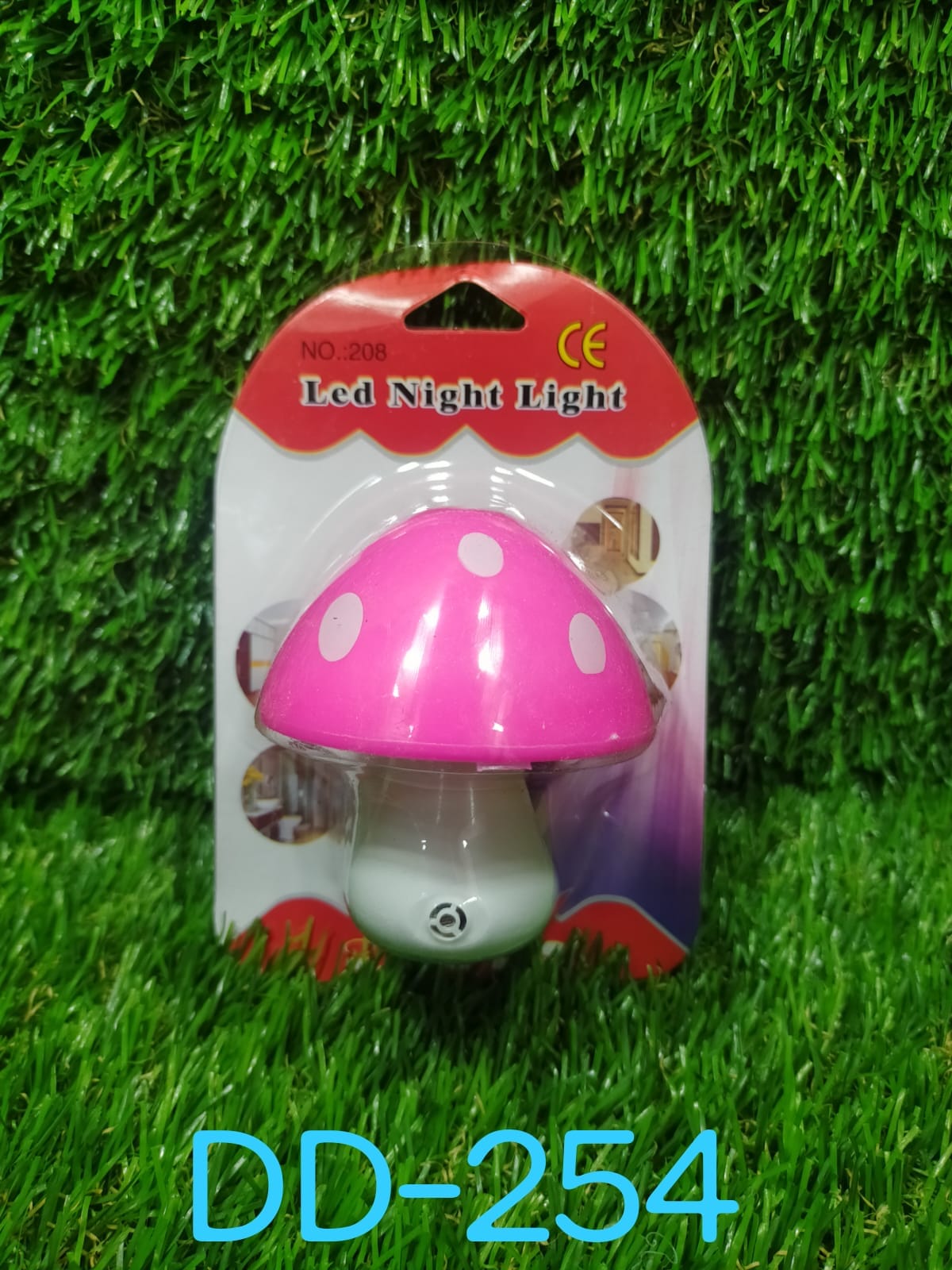 Automatic Night Sensor Mushroom Lamp (0.2 watt, Multicolour)