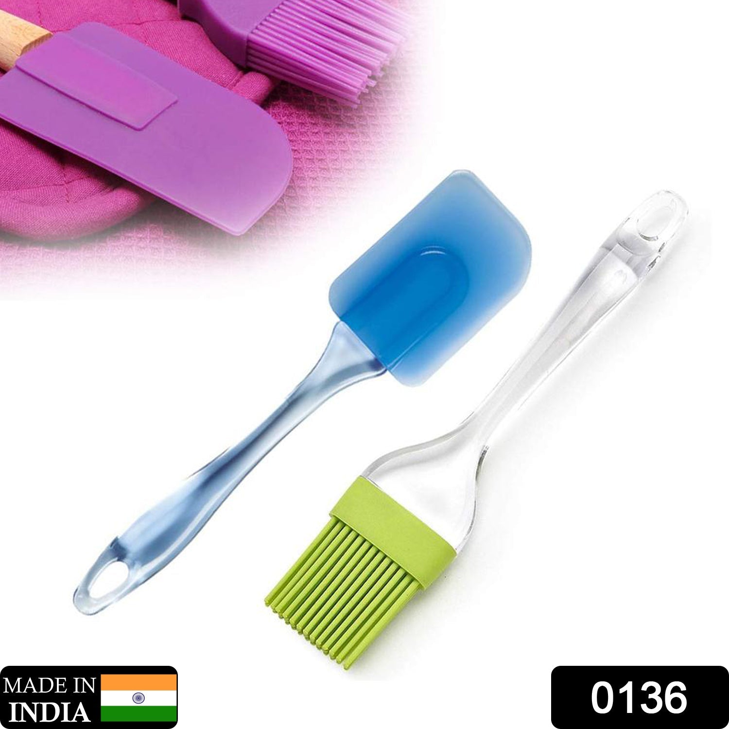 Spatula and Pastry Brush for Cake Mixer