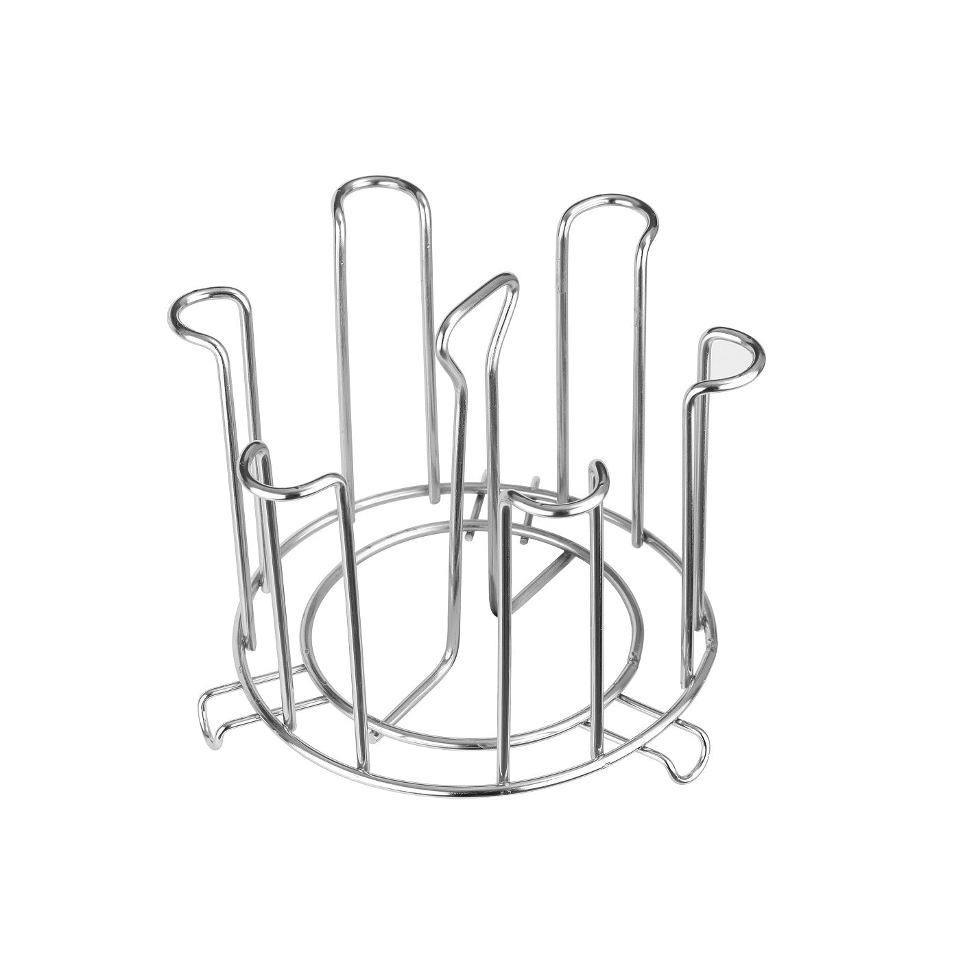 SS Round Glass Stand used for holding sensitive glasses and all present in all kinds of kitchens of official and household places etc.