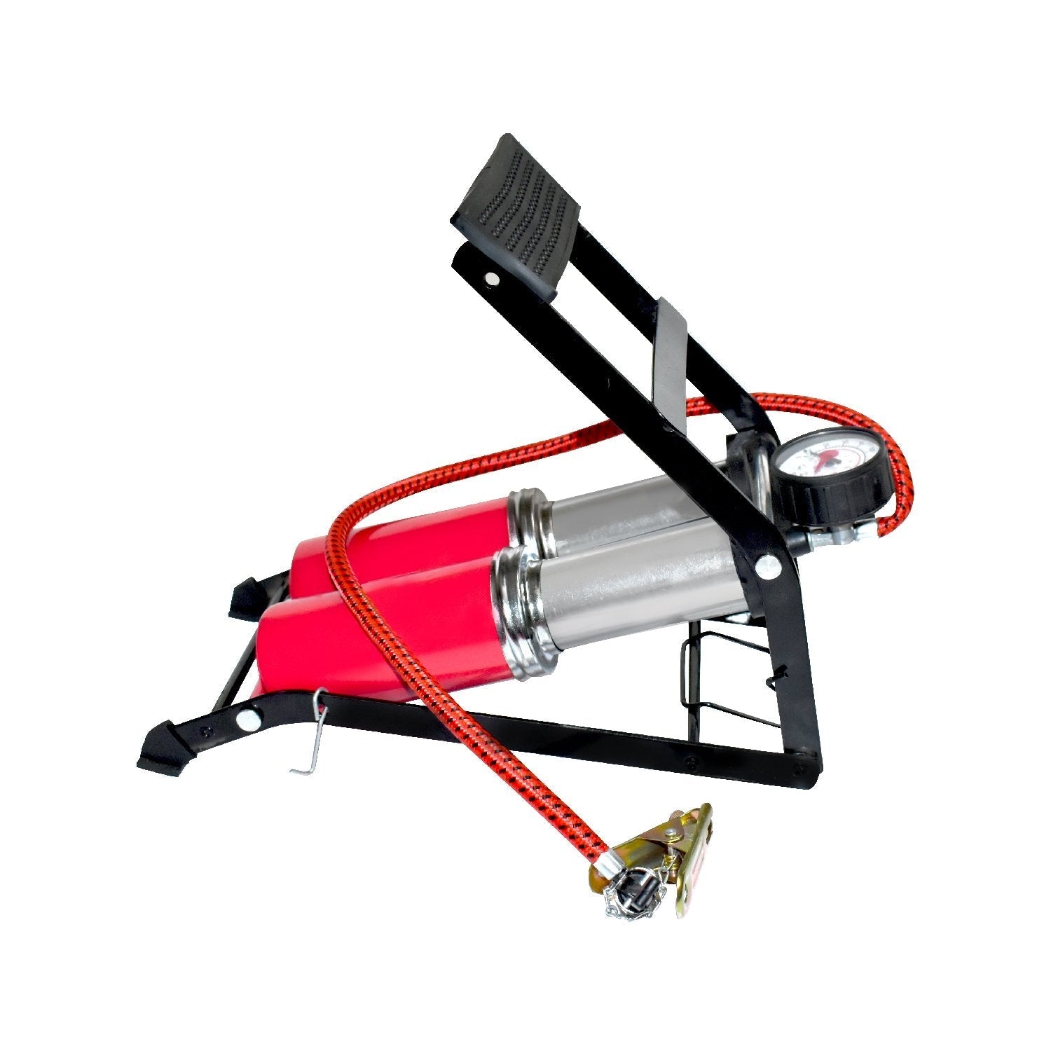 Dual-Cylinder Foot Pump, Portable Floor Bike Pump, 150PSI Air Pump