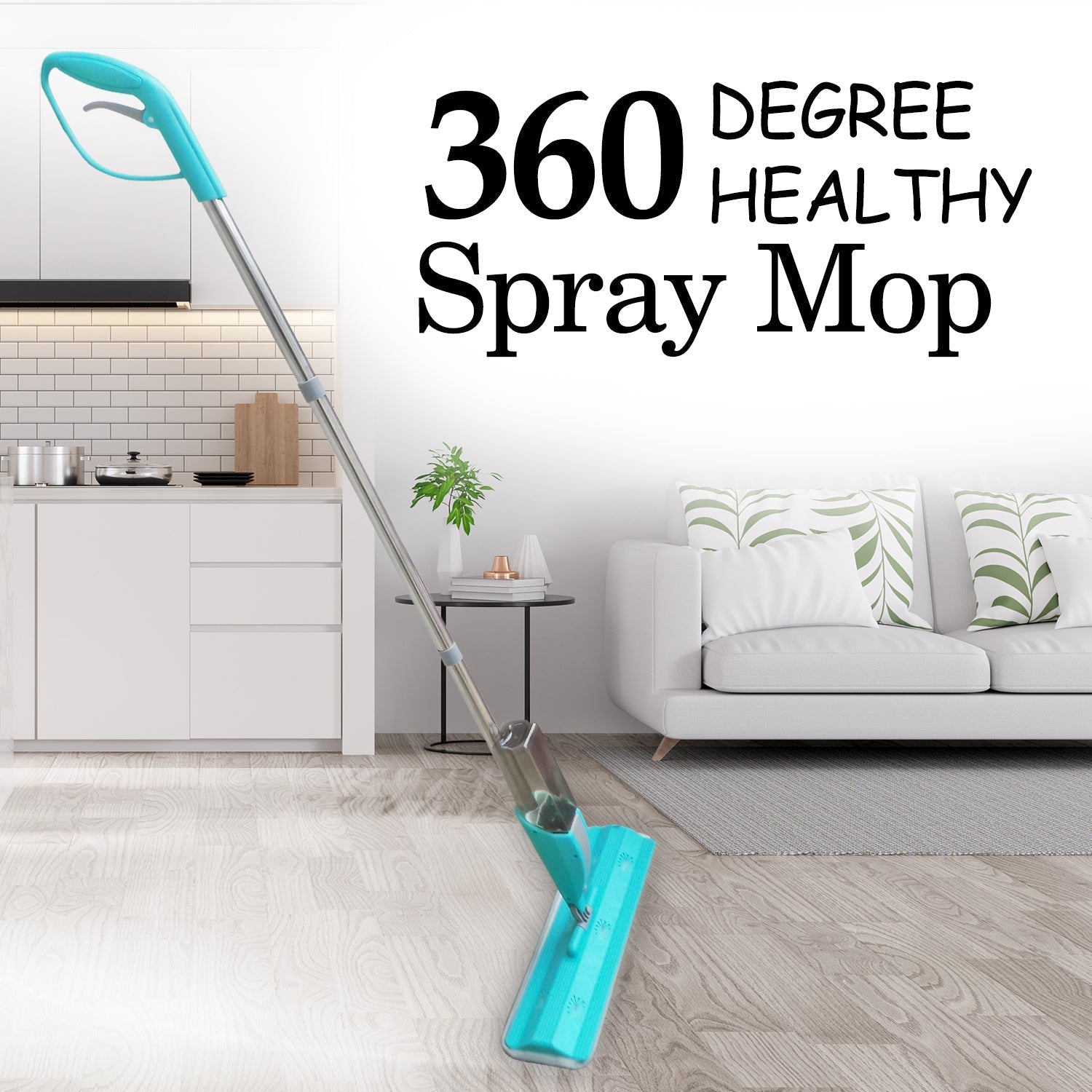 Cleaning 360 Degree Healthy Spray Mop with Removable Washable Cleaning Pad