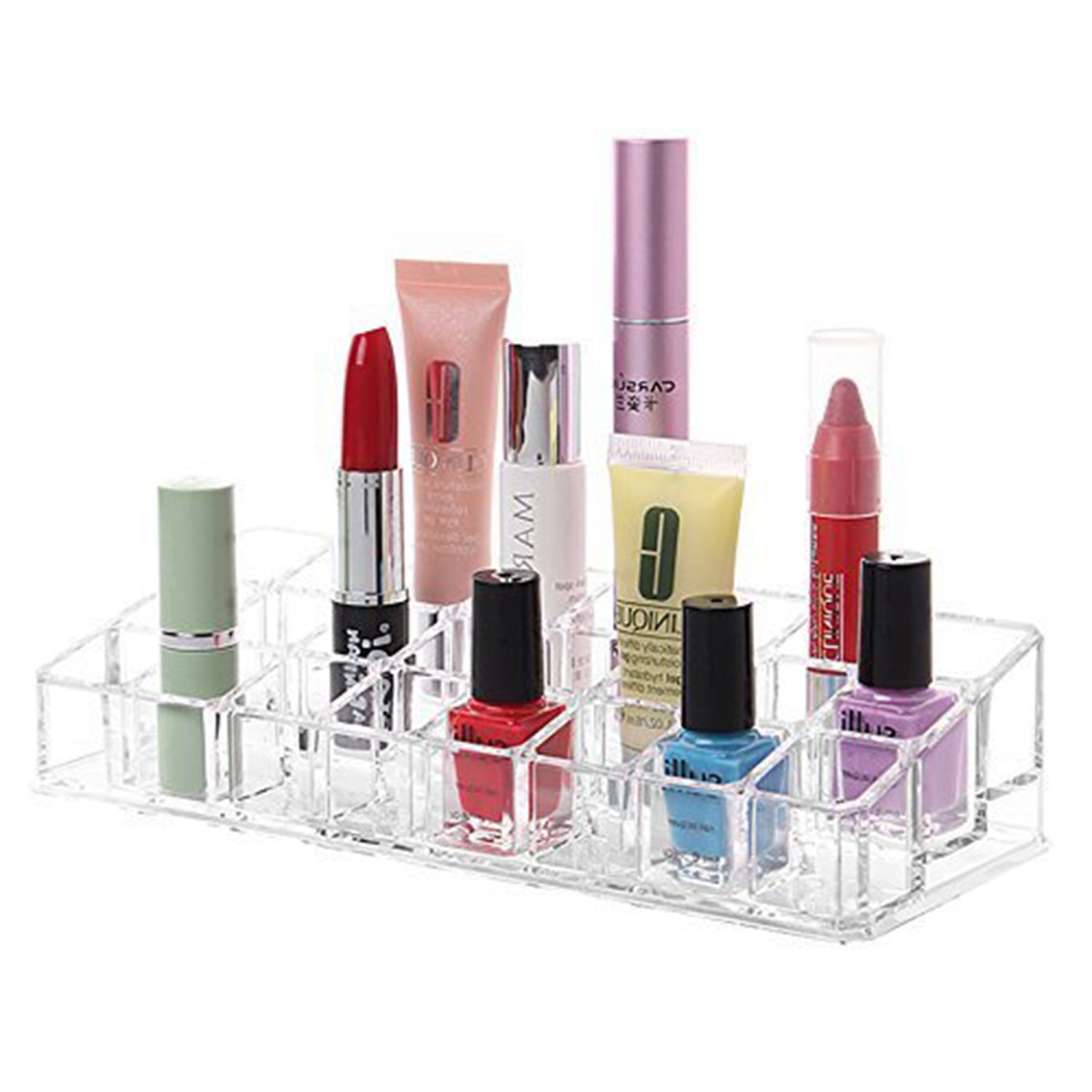 Acrylic Multi Purpose Lipstick Cosmetics Stand Display Holder 24 Section