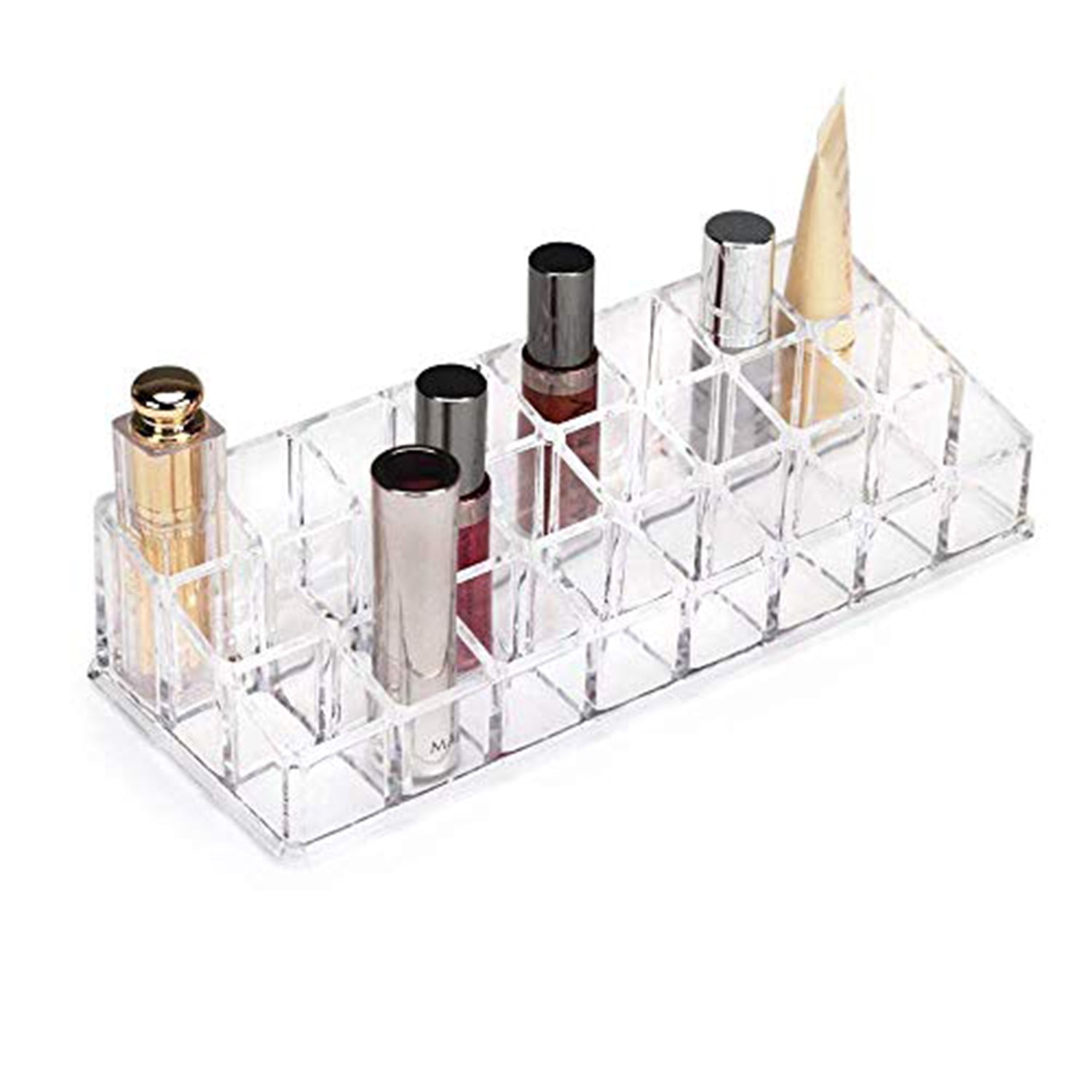 Acrylic Multi Purpose Lipstick Cosmetics Stand Display Holder 24 Section