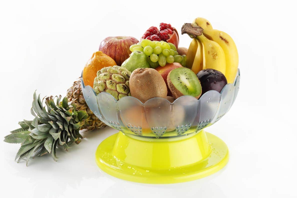 Absolute Plastic Round Revolving Fruit and Vegetable Bowl