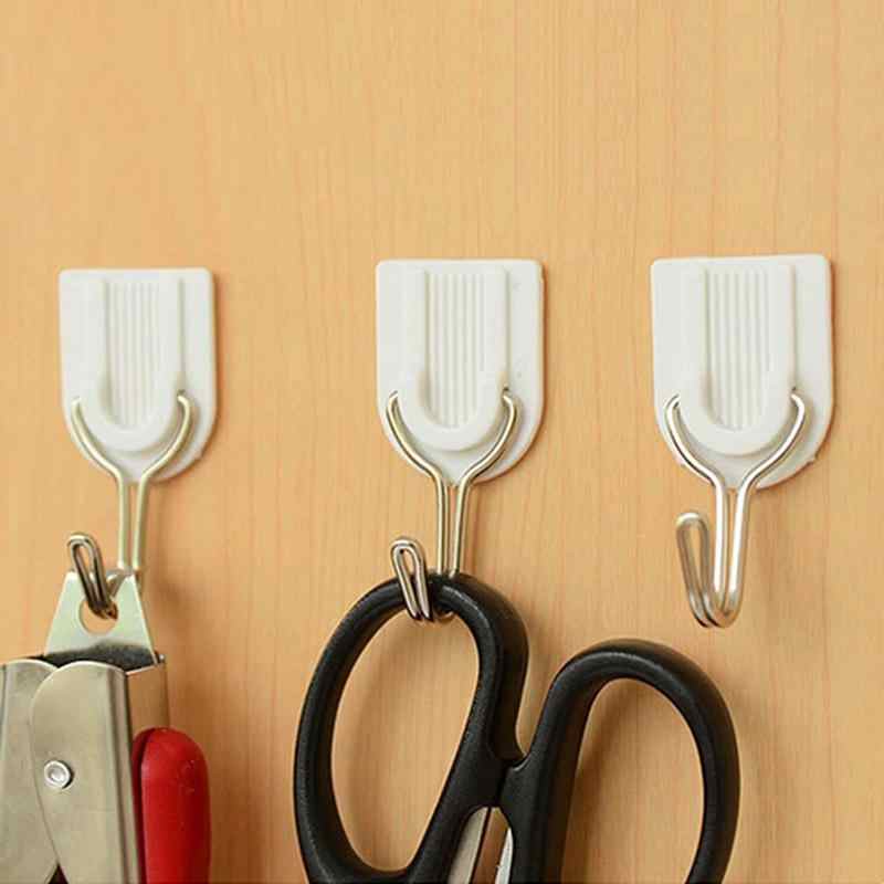 Adhesive Sticker ABS Plastic Hook Towel Hanger for Kitchen / Bathroom