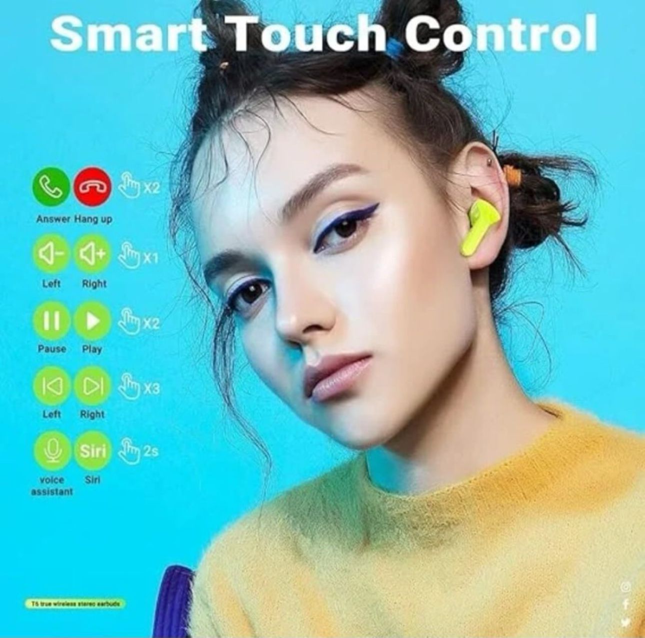 ULTRAPODS AI Calling Air buds Neckband TWS Earbuds ASAP Charge Headphone Bluetooth Headset  (Green, True Wireless)