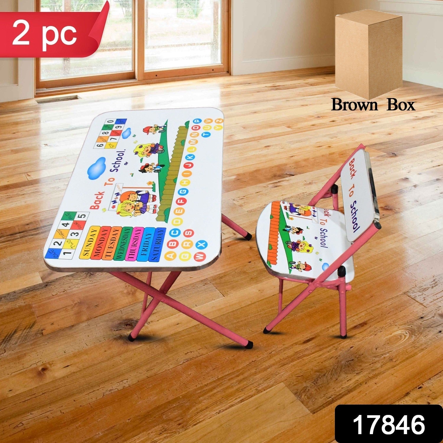 Multifunction Portable Foldable Study Table & Chair (2 Pc Set)