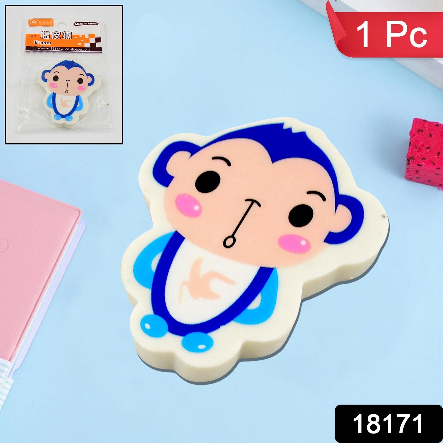 Cartoon Design Eraser (1 Pc / Mix Design)