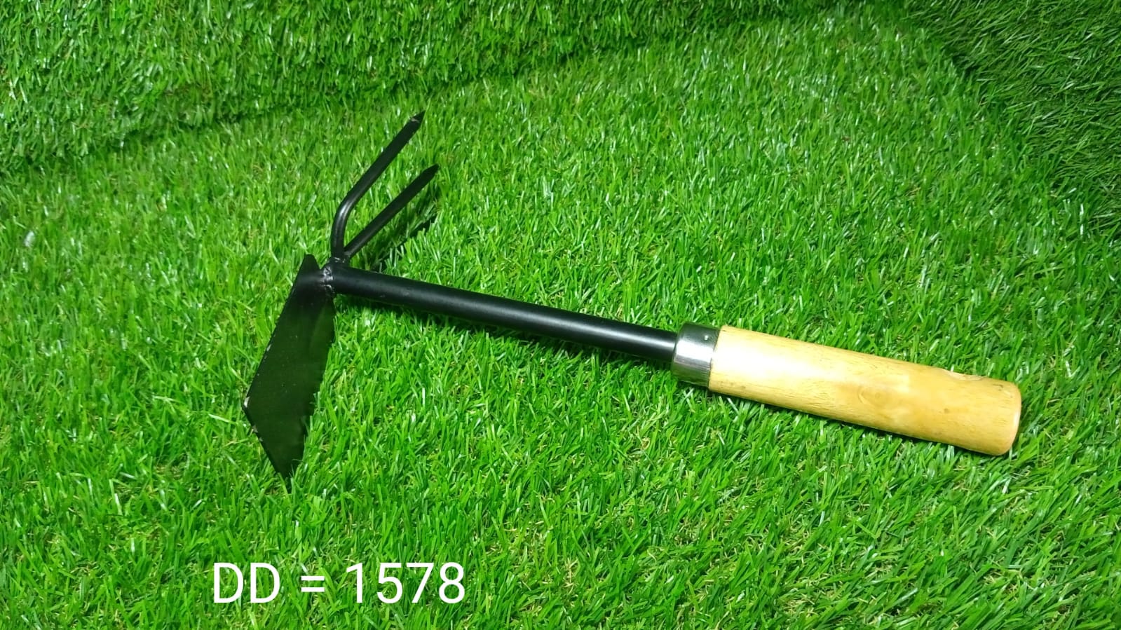 2 in 1 Double Hoe Gardening Tool with Wooden Handle