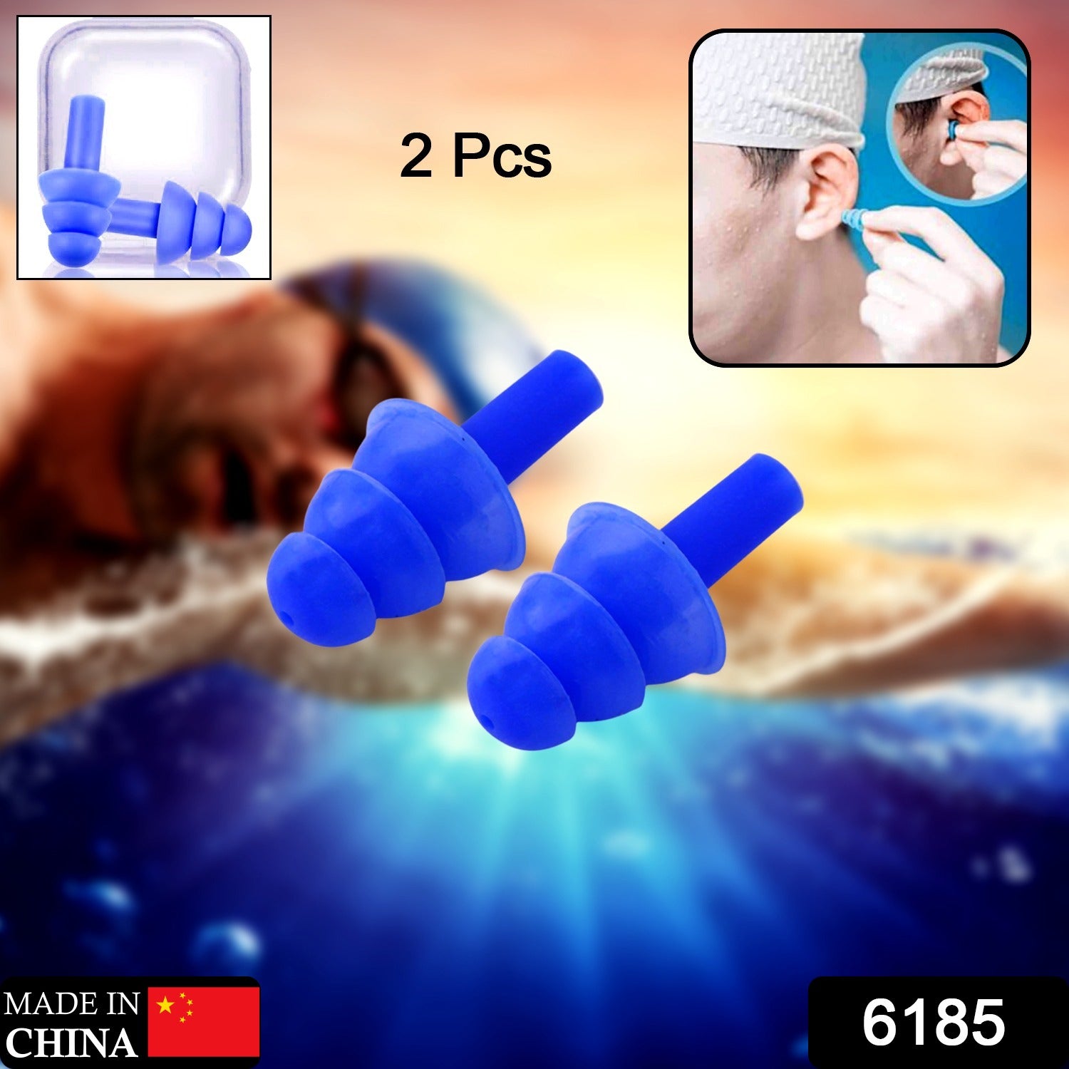 Safety Ultra Soft Foam Ear Plugs Reusable Ear Plugs for Sleeping, Travel, Loud Noises, Work, Learning, Snoring (2 Pc Set)